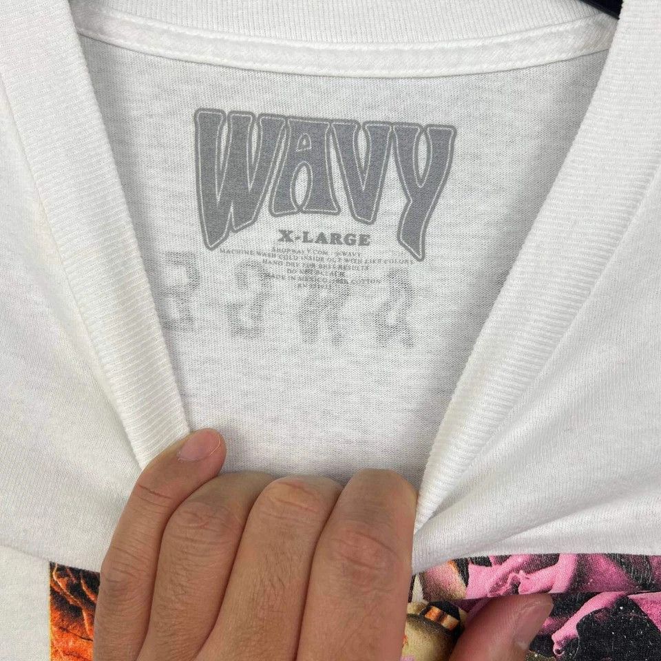 Other Wavy World-Wide Vibe Shirt Men XL White Crew Neck Cotton Size US XL / EU 56 / 4 - 4 Thumbnail