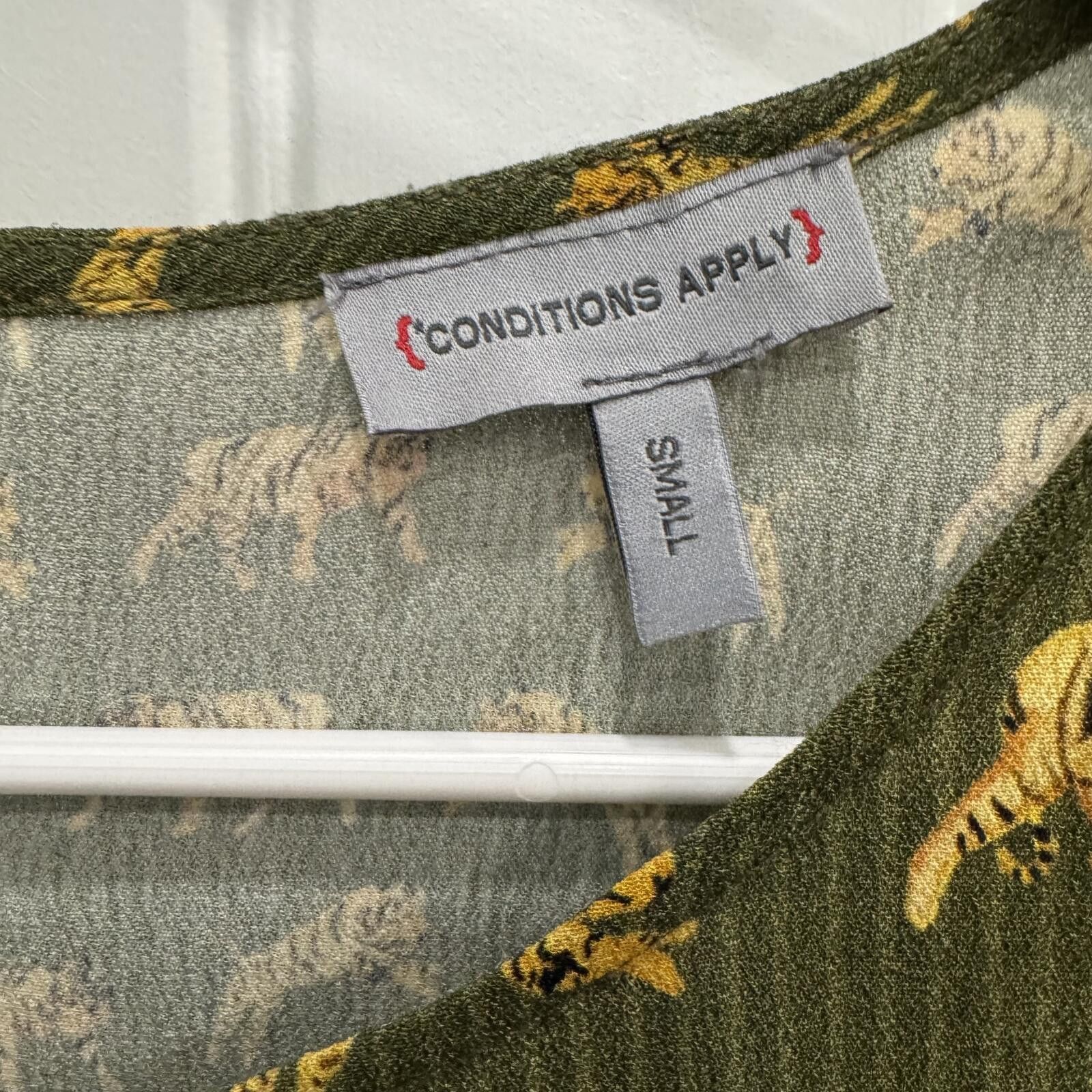 Other Conditions Apply Anthropologie Green Tiger Print Dress Small Size S / US 4 / IT 40 - 4 Thumbnail