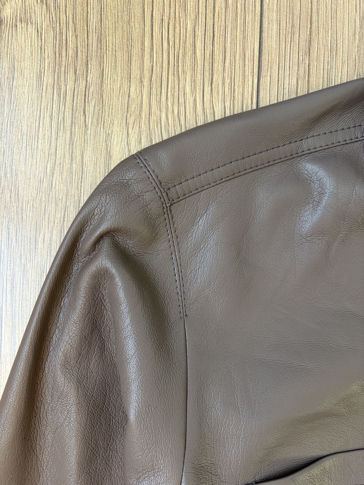 Nanushka NANUSHKA Faux Leather Coffee Brown Shirt Size US S / EU 44-46 / 1 - 5 Thumbnail