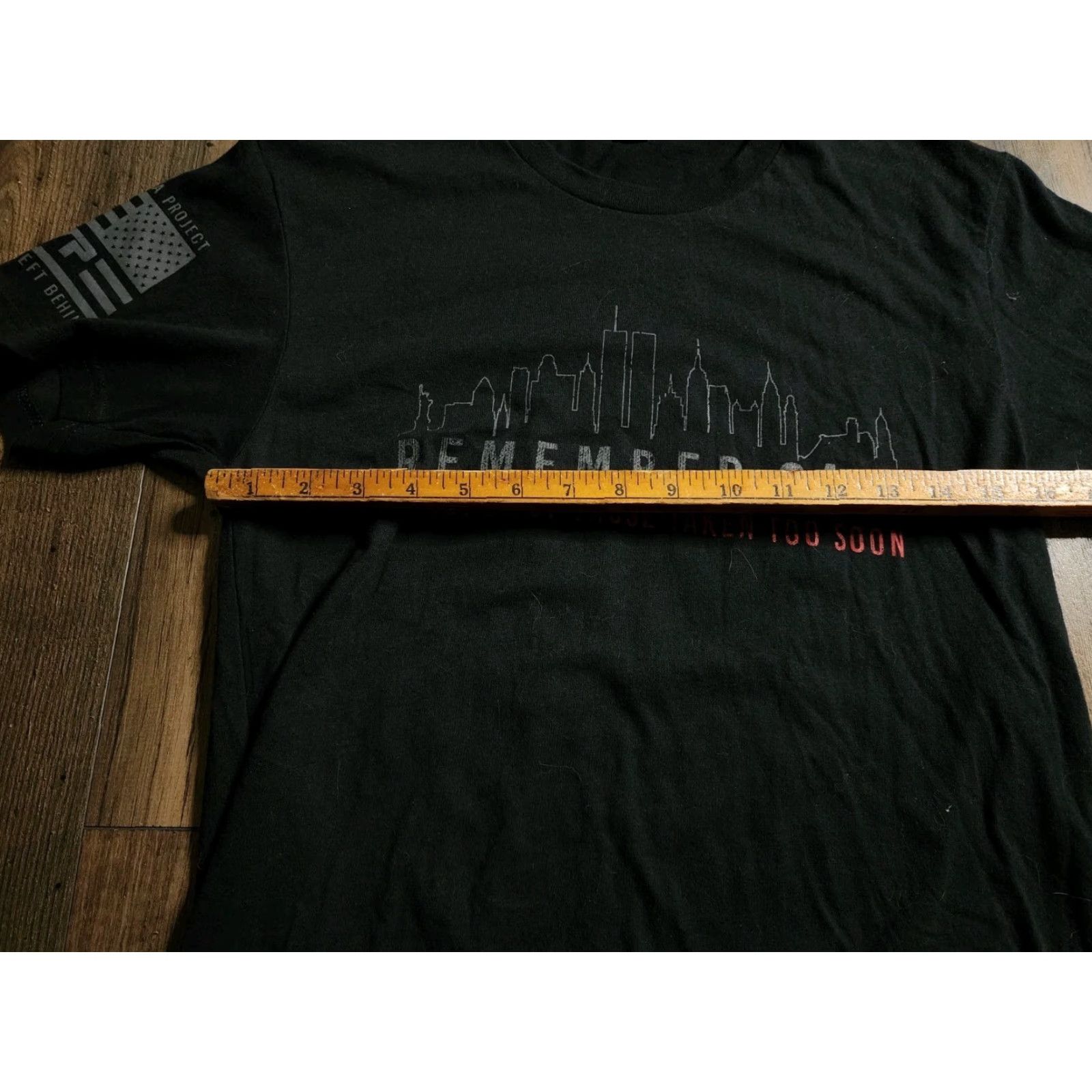 Next Level Mens S T-Shirt Crew Neck Short Sleeve Black USA 9/11 Twin Towers Never Forget Patriotic USA Shirt Men Small Size US S / EU 44-46 / 1 - 4 Thumbnail