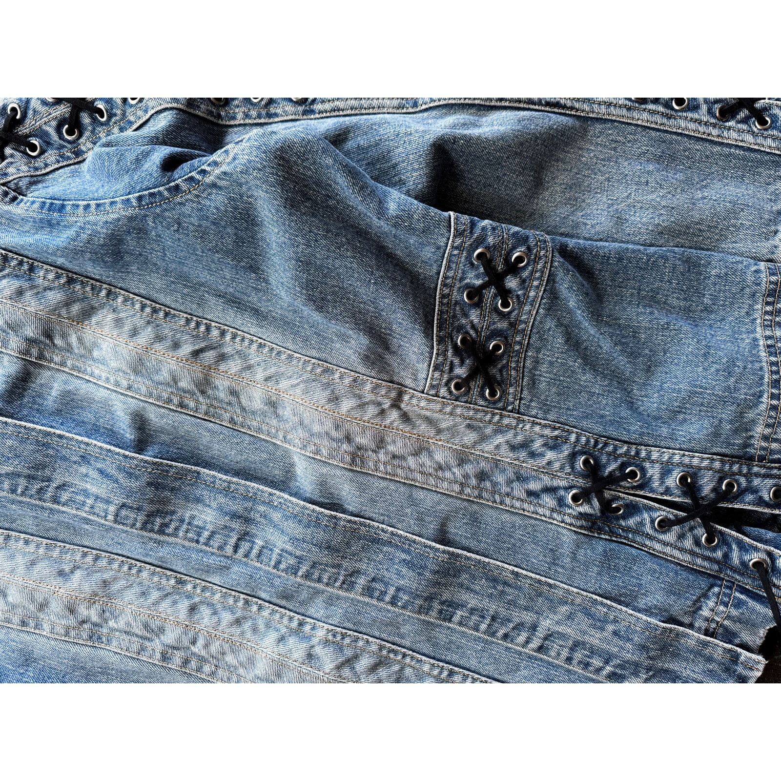 & Other Stories 2000s Lace Denim Jacket Size L Size L / US 10 / IT 46 - 2 Thumbnail