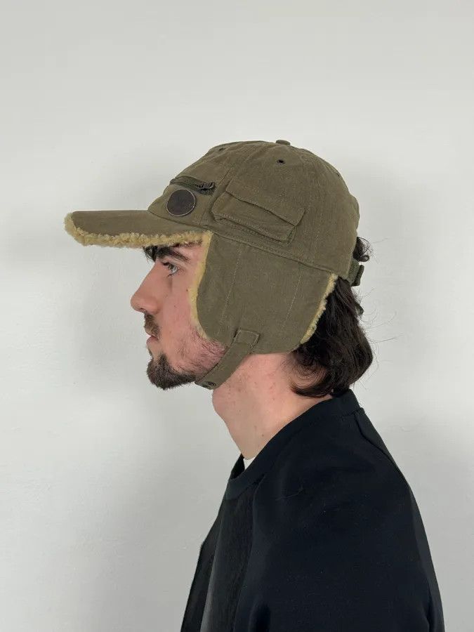 Dolce & Gabbana AW2004 Dolce & Gabbana Khaki Shearling Cap Size ONE SIZE - 2 Thumbnail