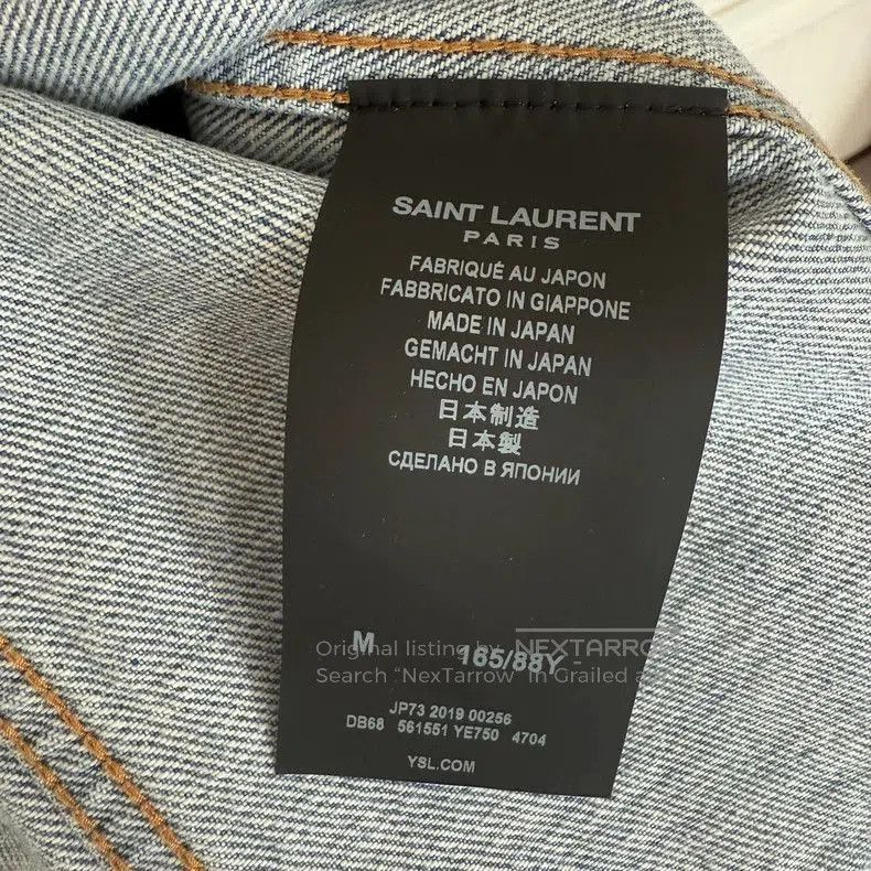 Saint Laurent Paris YSL Blue Denim Jacket. Size US M / EU 48-50 / 2 - 4 Thumbnail