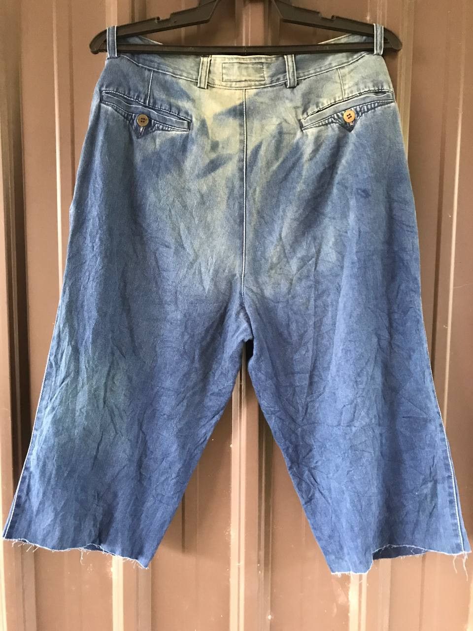 Indigo × Versace × Versace Jeans Couture Vintage Versace Faded Shorts Size US 30 / EU 46 - 2 Thumbnail