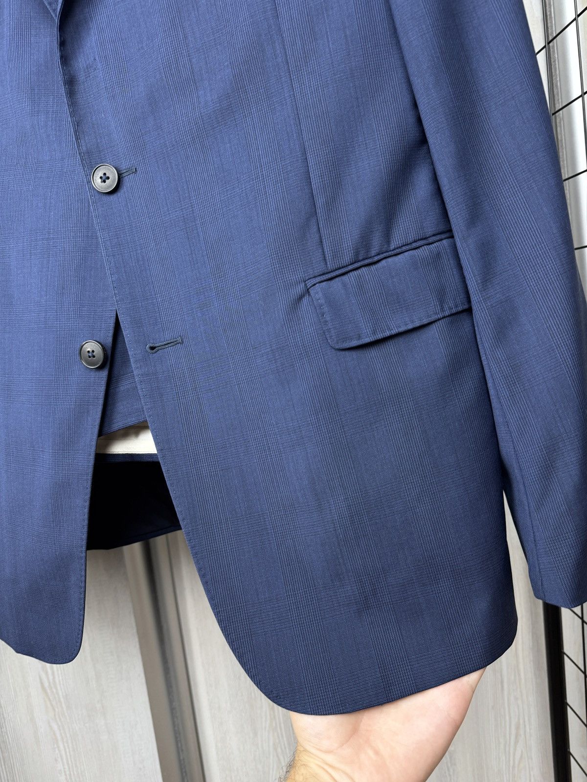 Z Zegna Z Zegna Ermenegildo Zegna wool checkered blue 2 pcs suit Size 42L - 7 Thumbnail
