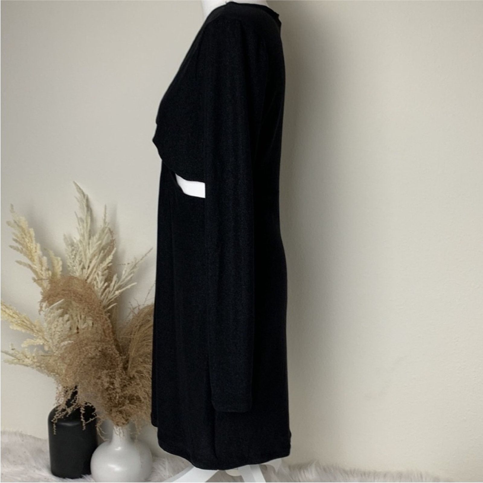 Target Basics NEW TARGET Wild Fable Black Sparkly Metallic Dress Cutouts Size XXL / US 16-18 / IT 52-54 - 6 Thumbnail