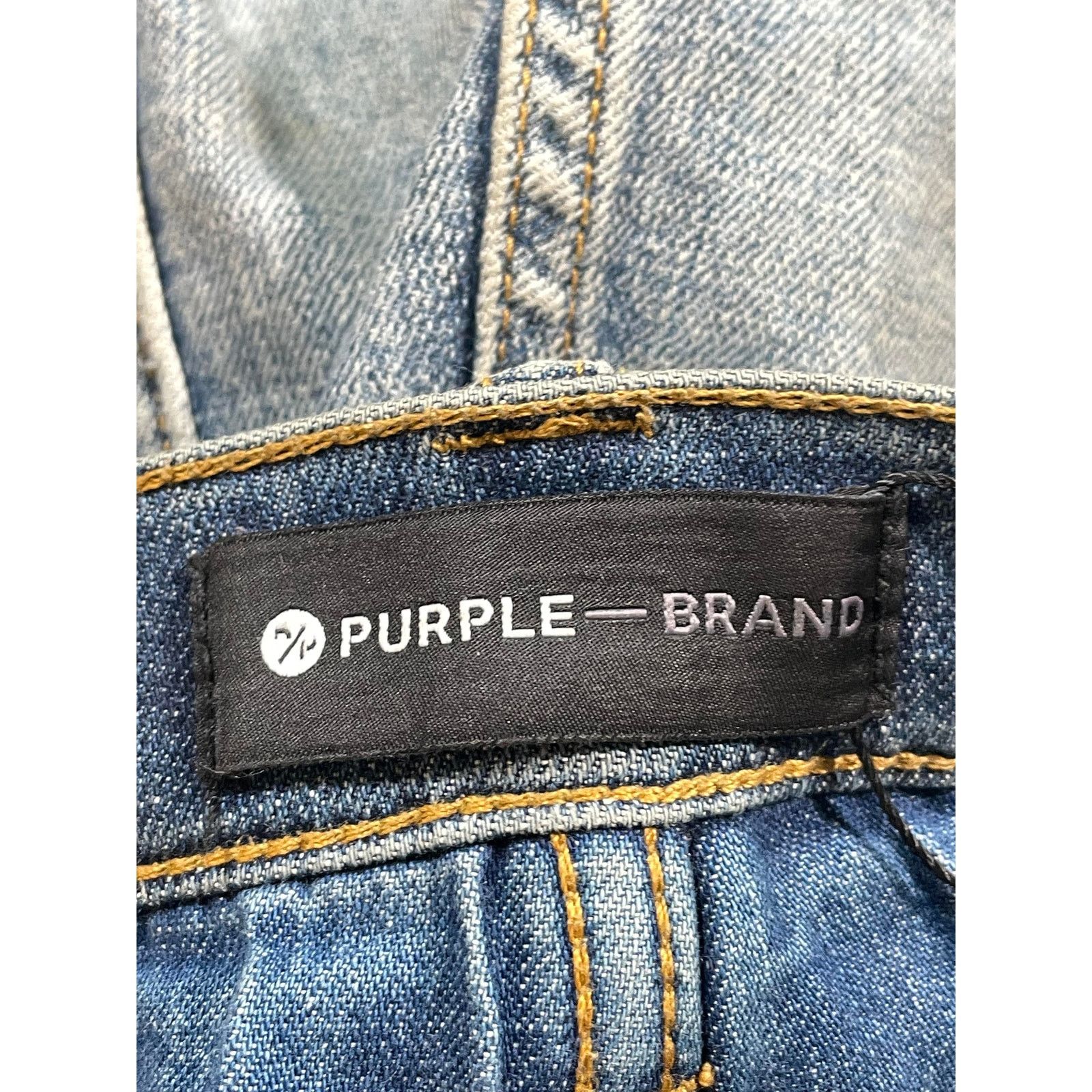 Purple Brand Purple Brand Paint Splatter Light Wash Jeans Size US 31 - 8 Thumbnail