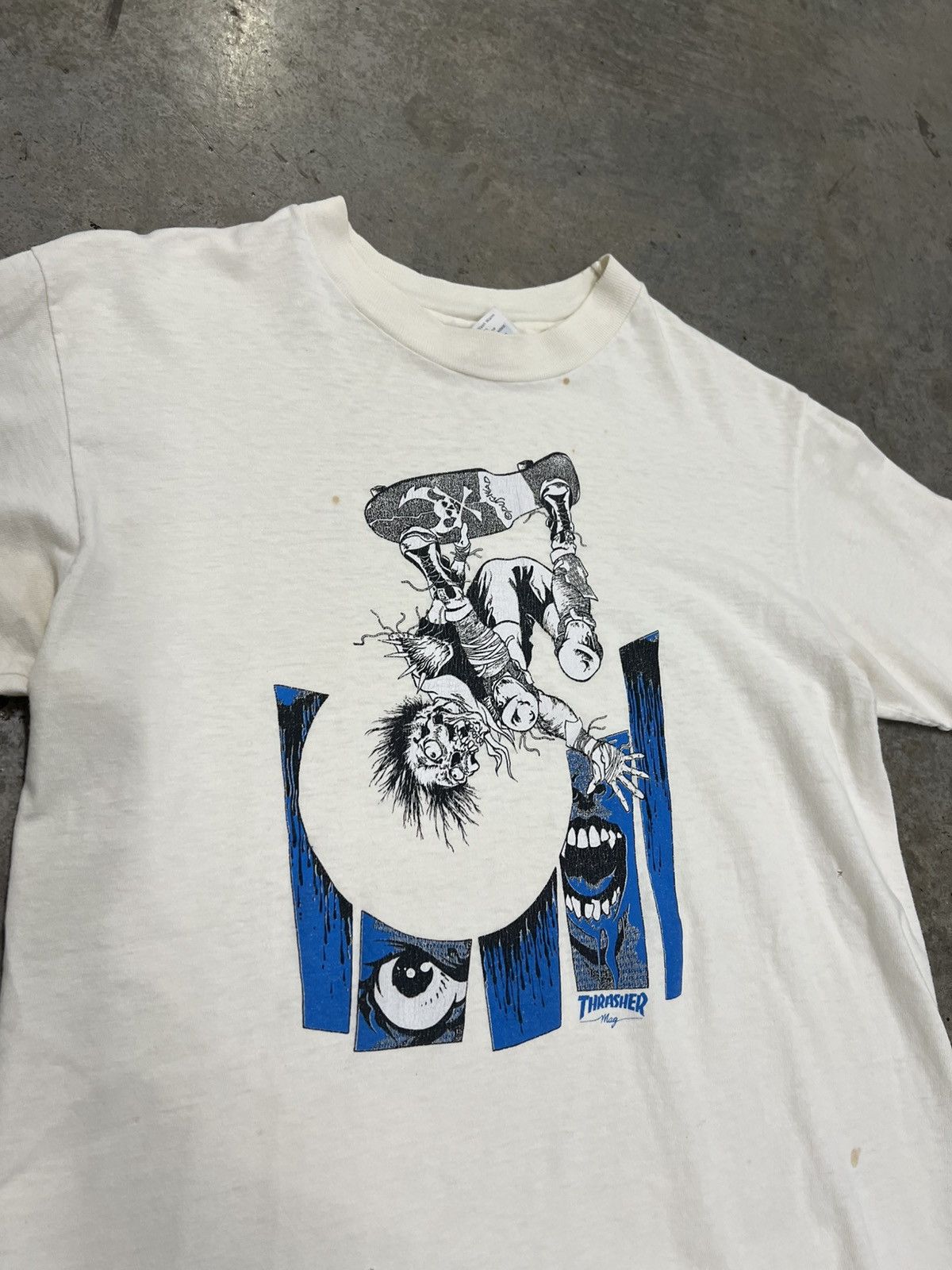 Thrasher Rare 80s Thrasher skateboarding tee Size US M / EU 48-50 / 2 - 3 Thumbnail