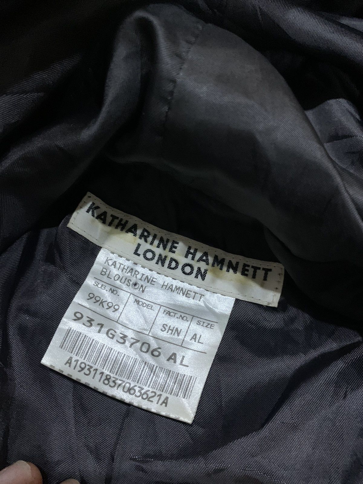 Katharine Hamnett London KATHARINE HAMNETT LONDON BLOUSON BIKER LEATHER JACKET Size US M / EU 48-50 / 2 - 7 Thumbnail
