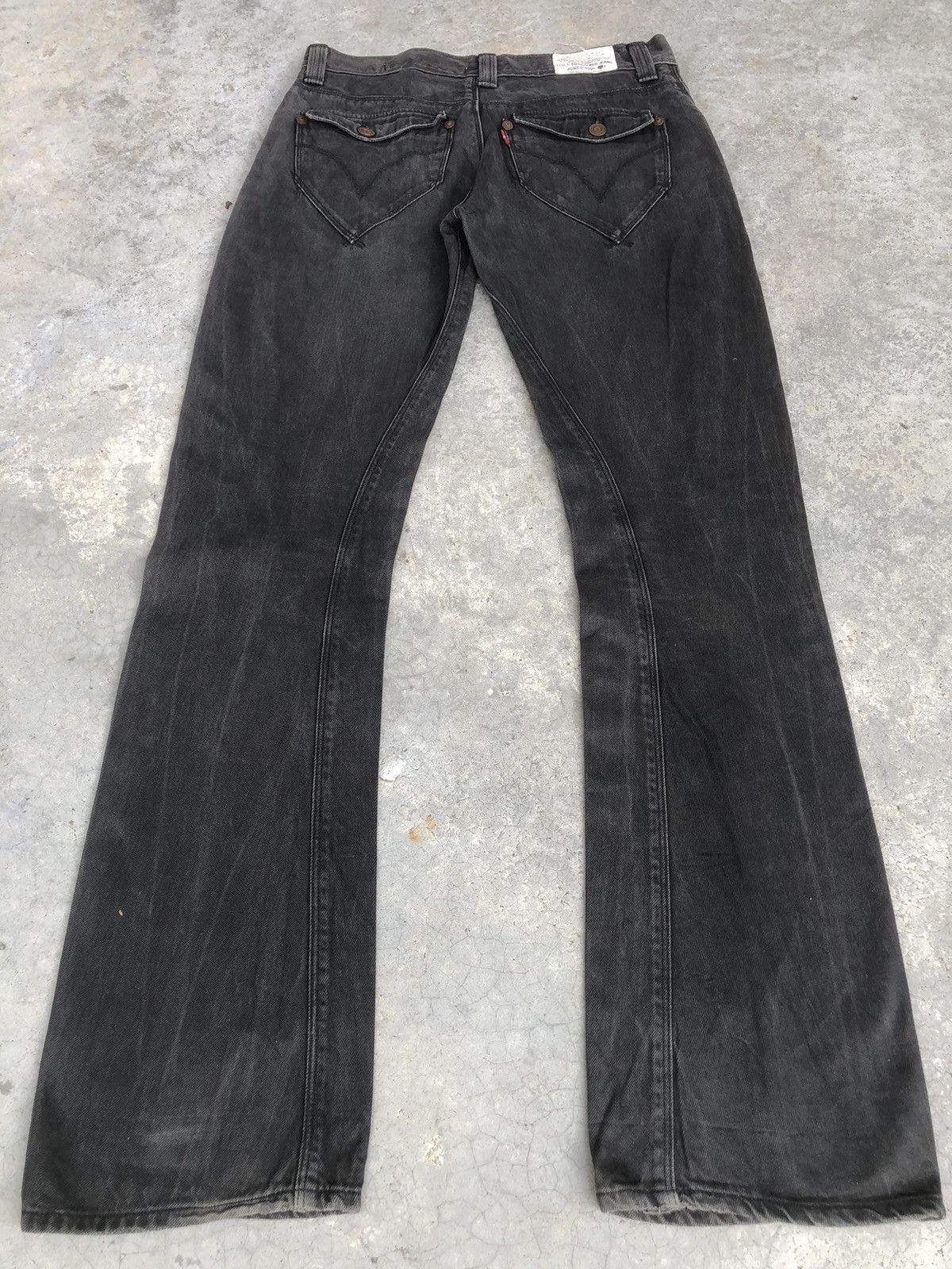 Levi's Y2K Levis Engineered Flared Jeans Distressed Jeans Size US 30 / EU 46 - 2 Thumbnail