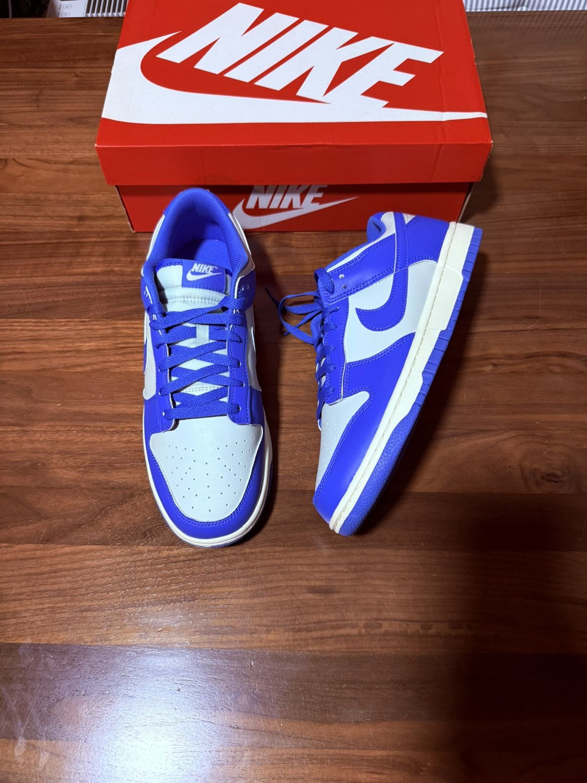 Nike Nike Dunk Low Retro Detroit Lions Silver/Photo Blue Size 11 Size US 11 / EU 44 - 1 Thumbnail