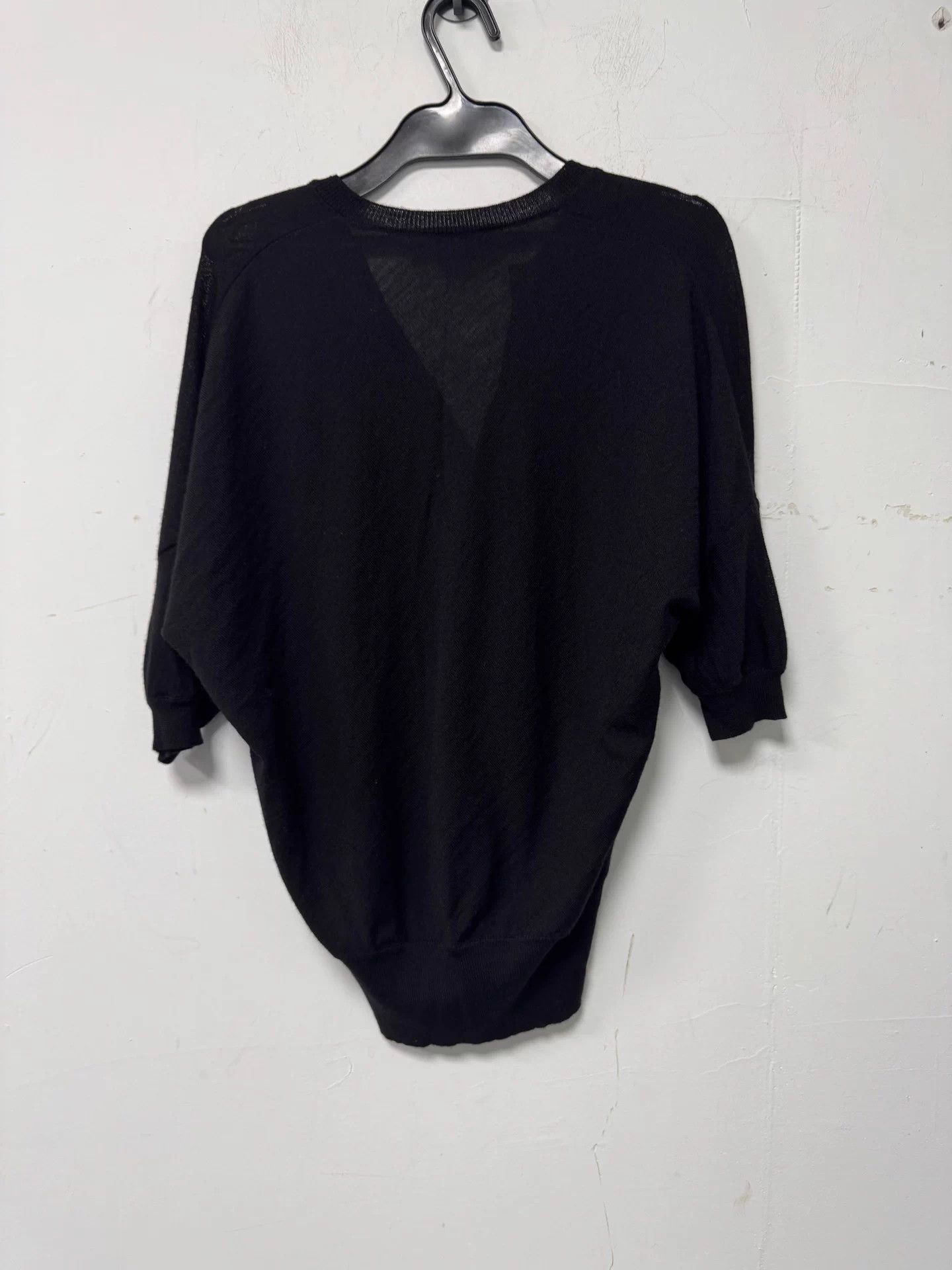Balenciaga BALENCIAGA KNITS Black Short Sleeve V-neck Cardigan Back Size XS / US 0-2 / IT 36-38 - 2 Thumbnail
