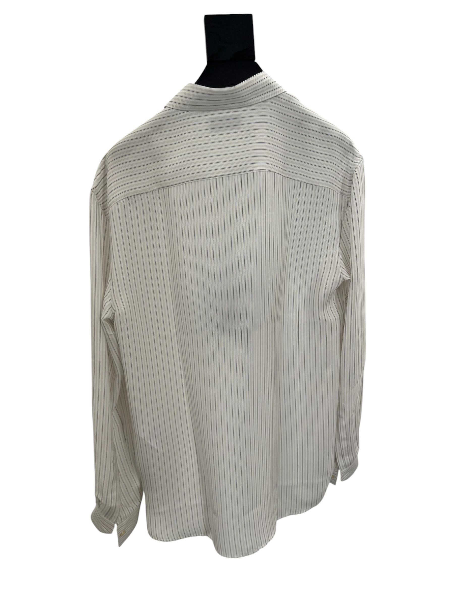 Saint Laurent Paris Saint Laurent Striped Silk Shirt Size US S / EU 44-46 / 1 - 4 Thumbnail