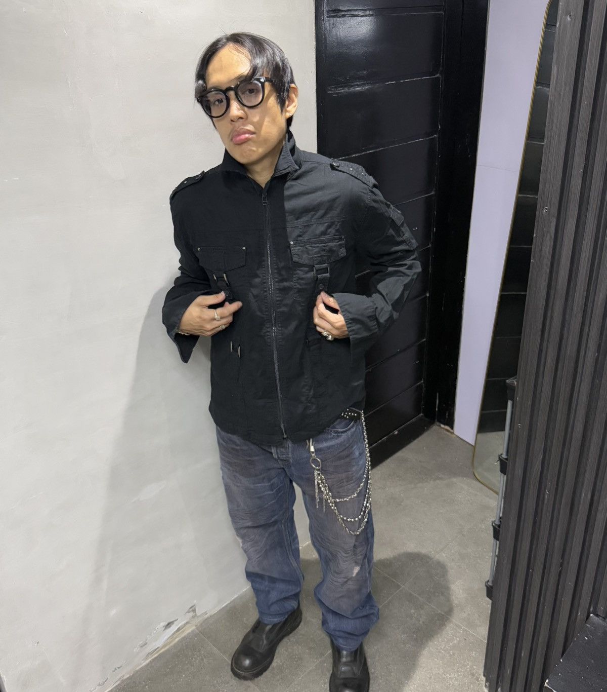 Japanese Brand Japanese Brand Signal Point Japan Bondage Long Sleeve Shirt Size US L / EU 52-54 / 3 - 12 Thumbnail