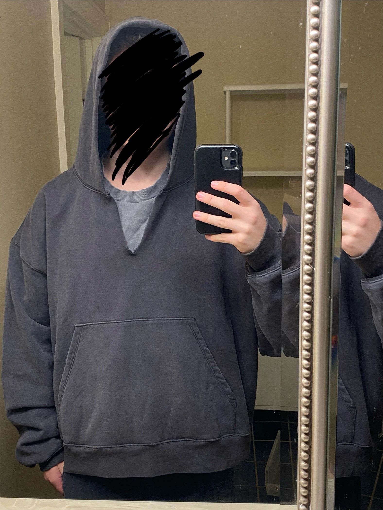 Greg Ross Yeezy Sample Made for Kanye Greg Ross V Neck Padded Hoodie Size US XL / EU 56 / 4 - 22 Thumbnail