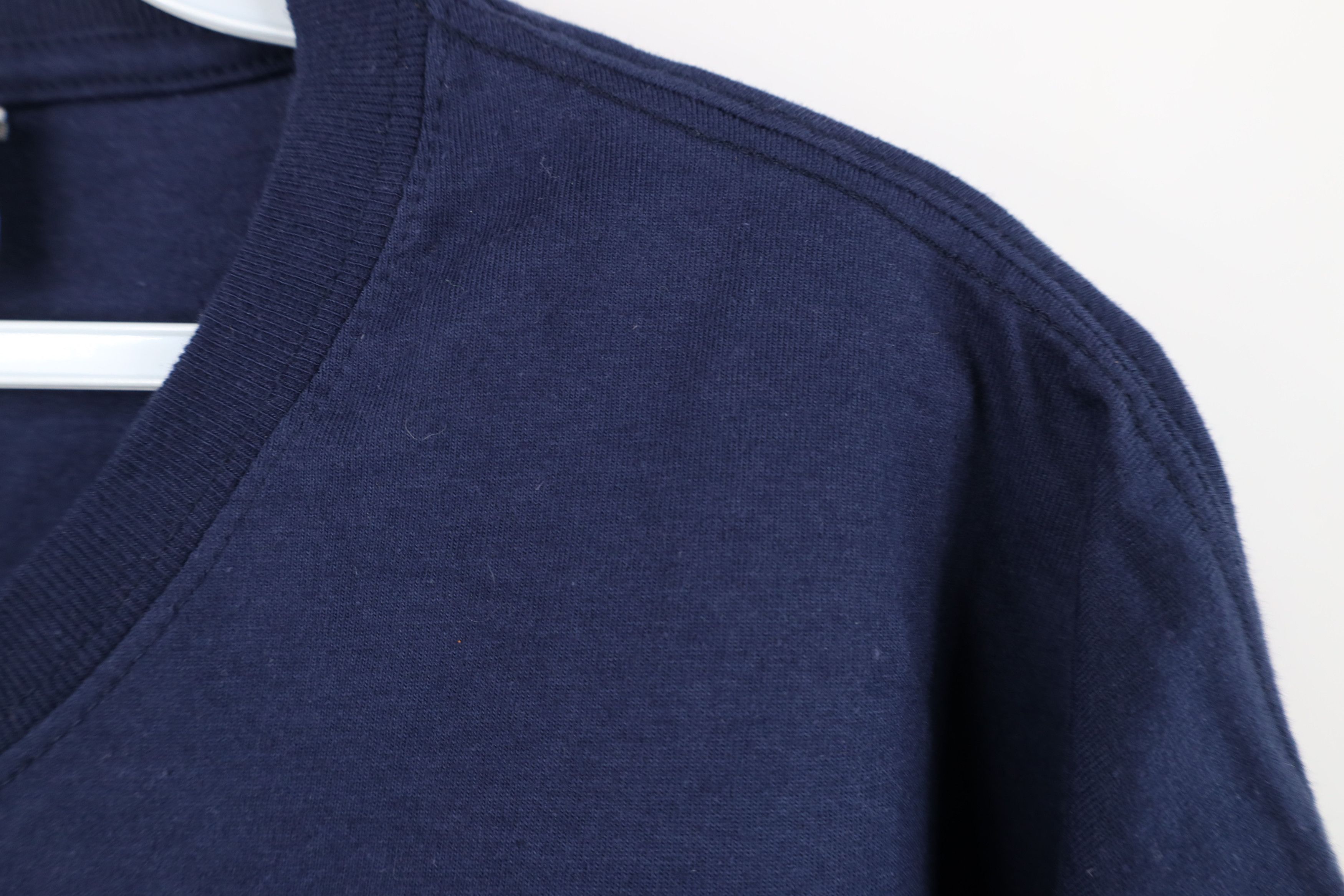 Vintage Vintage 90s Streetwear Heavyweight Cotton T-Shirt Navy Blue Size US XXL / EU 58 / 5 - 4 Thumbnail