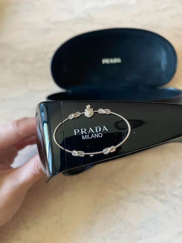 Prada × Vintage PRADA Sunglasses Wrap Shield Mask Symbole Sport Red Tab Size ONE SIZE - 1 Thumbnail