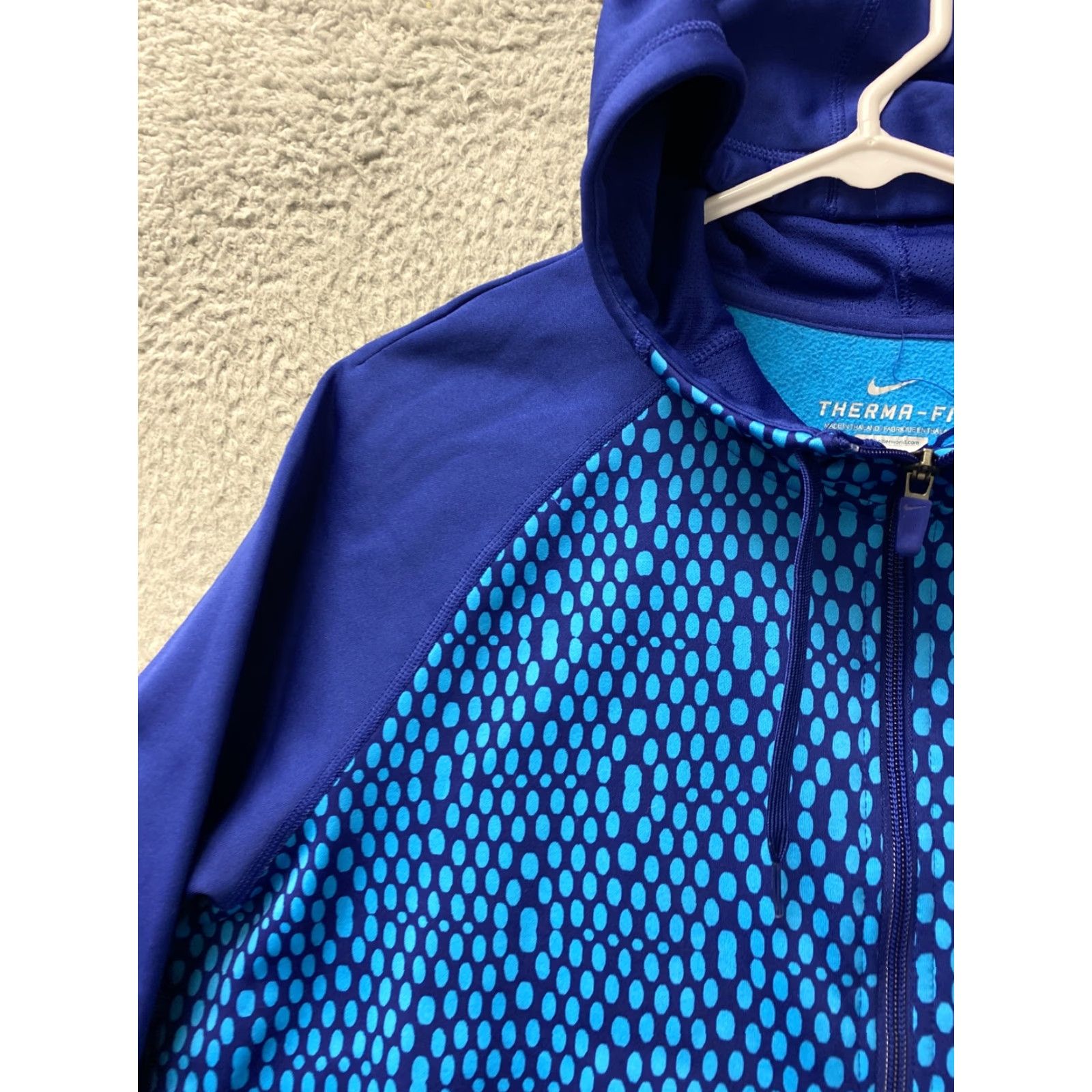 Nike NIKE WOMEN'S HOODIE ZIP HOODIE SWEATSHIRT BLUE FIT /47-80 FULL ZIP ALL TIME ACTIVEWEAR WOMEN'S LARGE L REGULAR Size L / US 10 / IT 46 - 4 Thumbnail