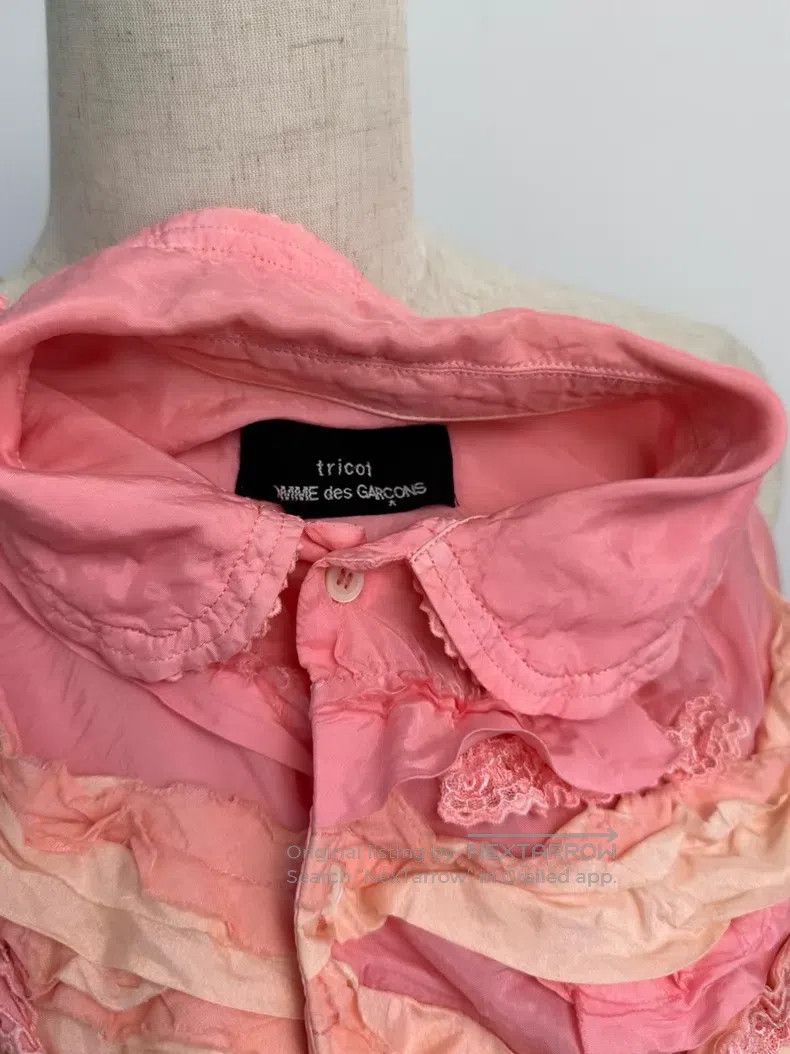 Comme des Garcons Comme Des Garcons size F Pink lace trim blouse Size M / US 6-8 / IT 42-44 - 8 Thumbnail