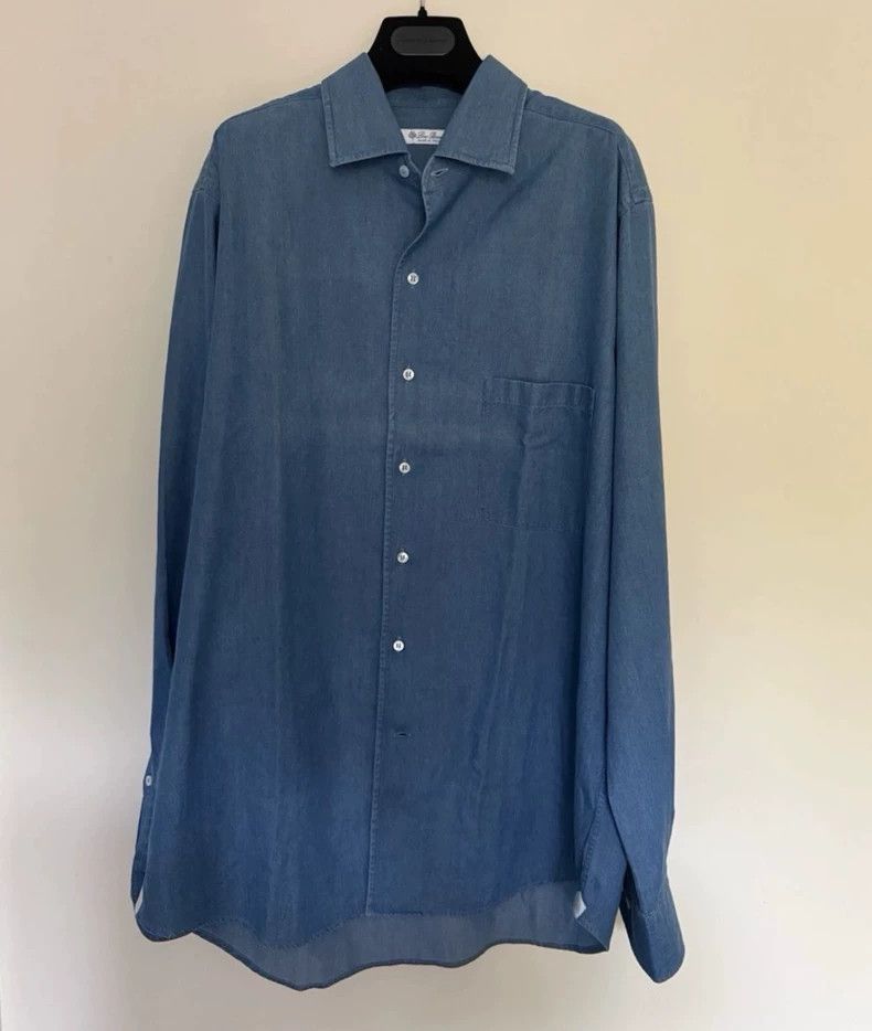 Loro Piana LORO PIANA Denim shirt Size US L / EU 52-54 / 3 - 1 Thumbnail