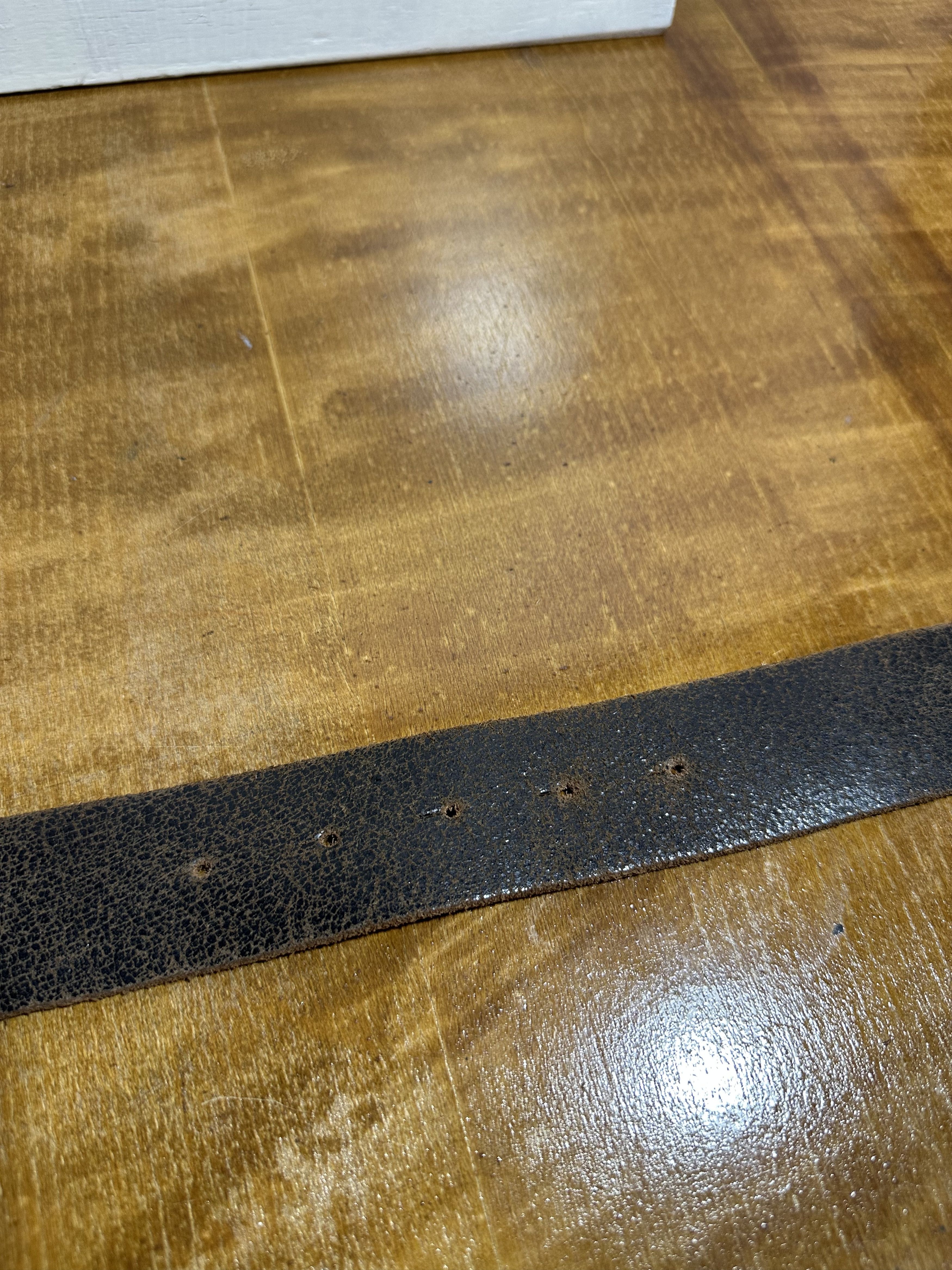 Levi's × Vintage Vintage Levis Leather Belt 90s Size 30 - 6 Thumbnail