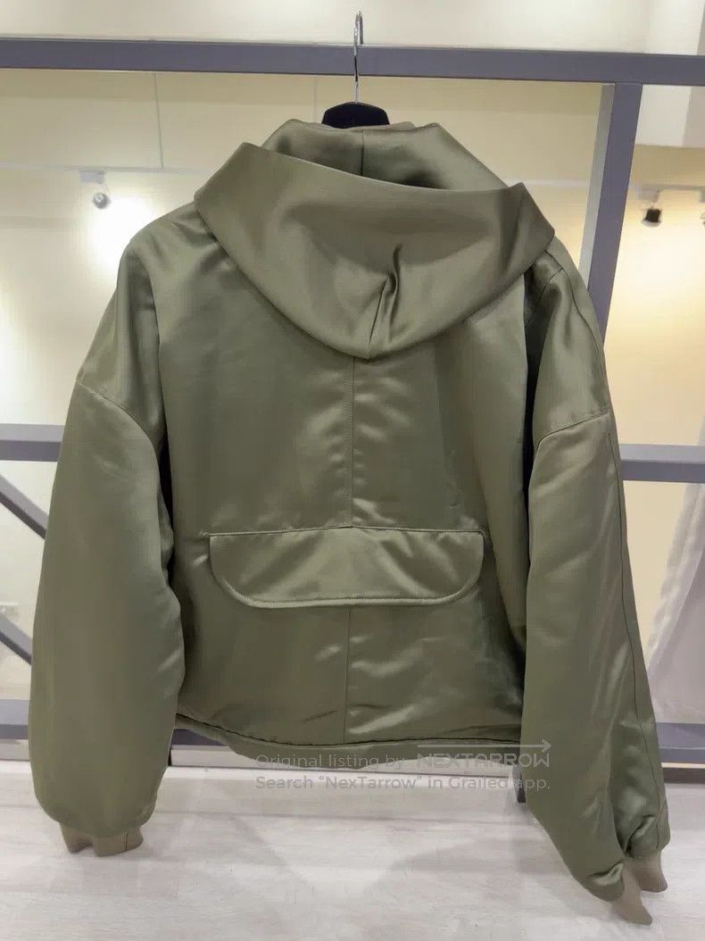 Fear of God Fear of God Olive green cotton satin hooded flight jacket Size US L / EU 52-54 / 3 - 5 Thumbnail