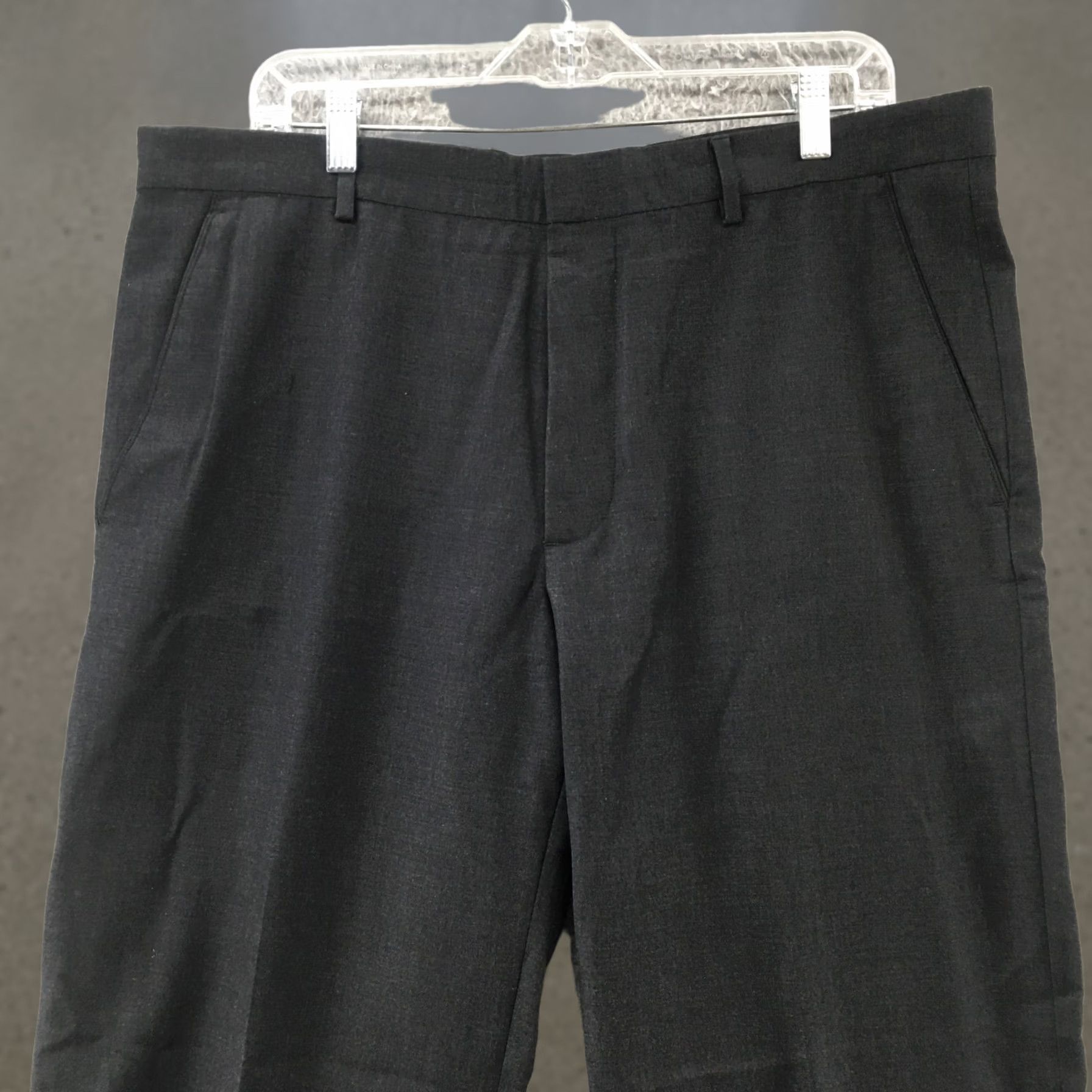 Banana Republic Banana Republic Pants Mens 36 Regular Straight Chino Dress Wool Gray Zip Fly Mid Rise Blackout? Size US 36 / EU 52 - 1 Thumbnail