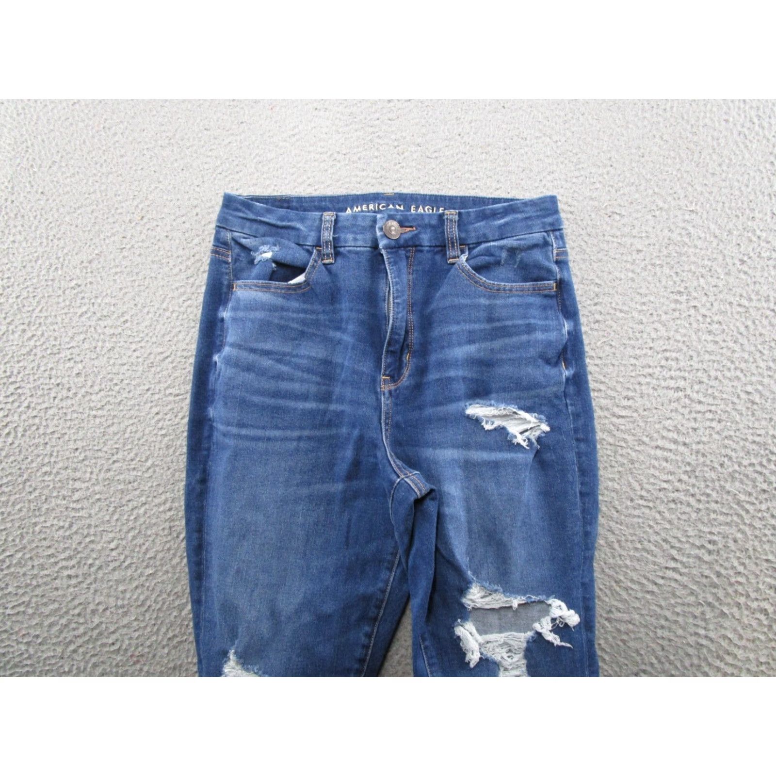 American Eagle Outfitters American Eagle Outfitters Dream Jeans Jegging Jeans Size 6 Short Distressed Blue Denim Cotton Blend 5-Pocket Women Boys Mens Size 28" / US 6 / IT 42 - 2 Thumbnail