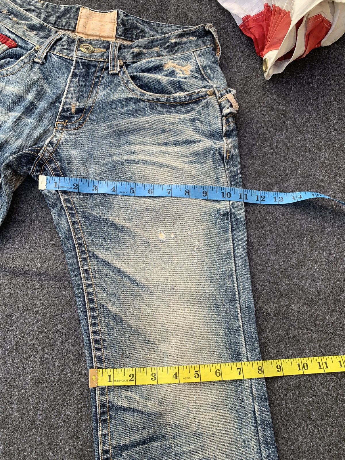 14th Addiction Vintage Lolita Jeans Crazy faded & distressed. Size US 31 - 11 Thumbnail