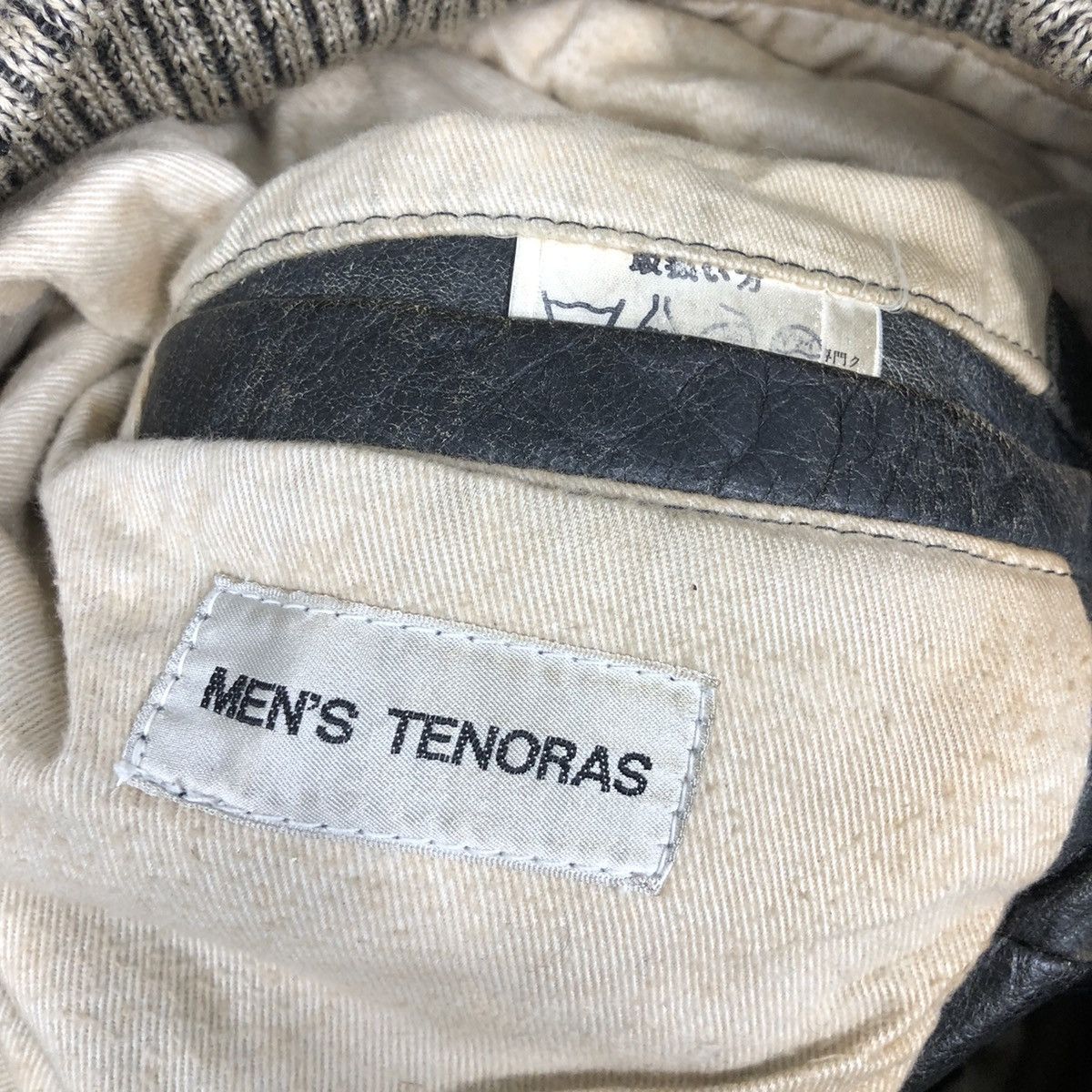 Japanese Brand Vintage 80s MEN’S TENORAS Leather Jacket Flight Logo Vintage Size US L / EU 52-54 / 3 - 6 Thumbnail