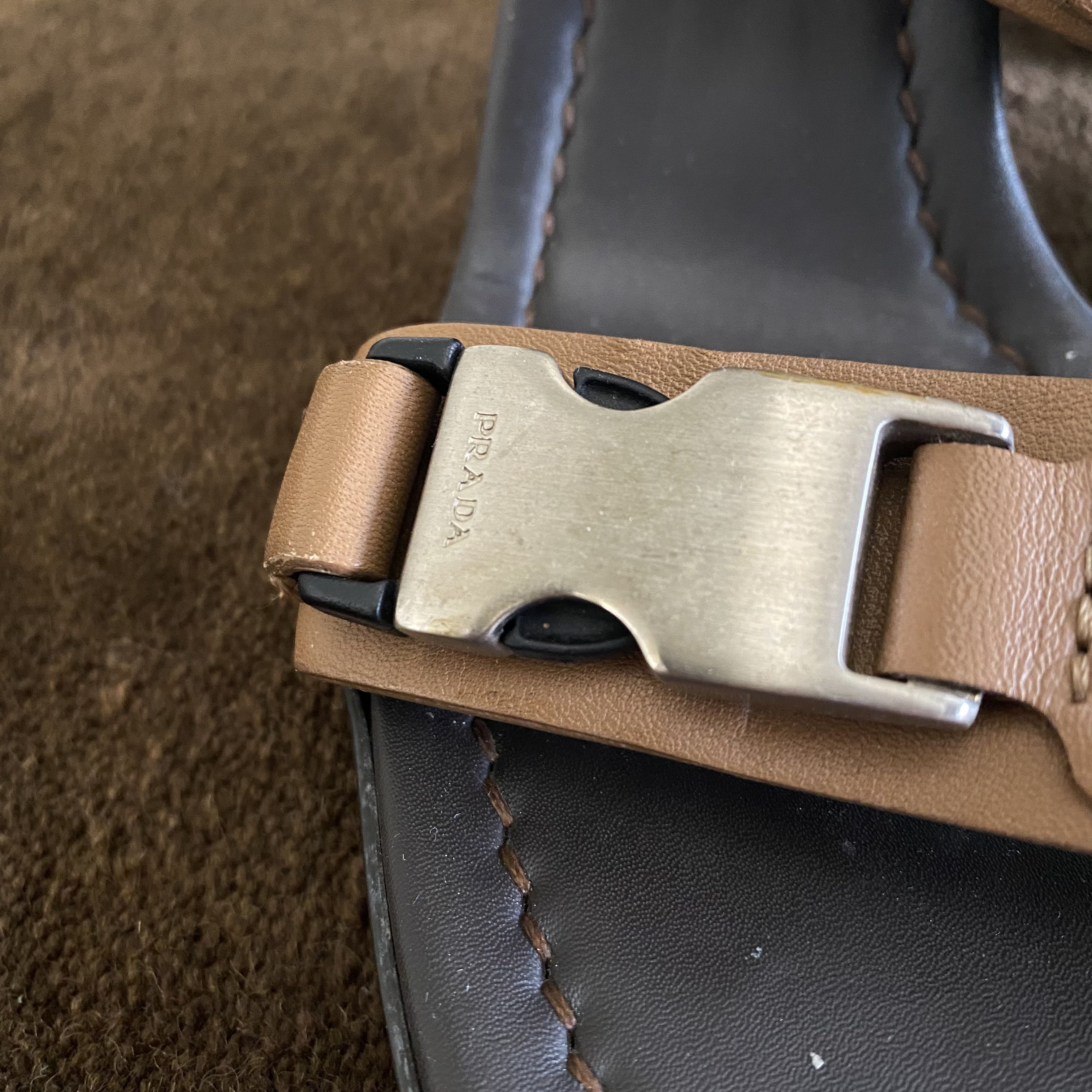 Prada Prada Sport Leather Side-Buckle Sandals Size US 6.5 / IT 36.5 - 5 Thumbnail