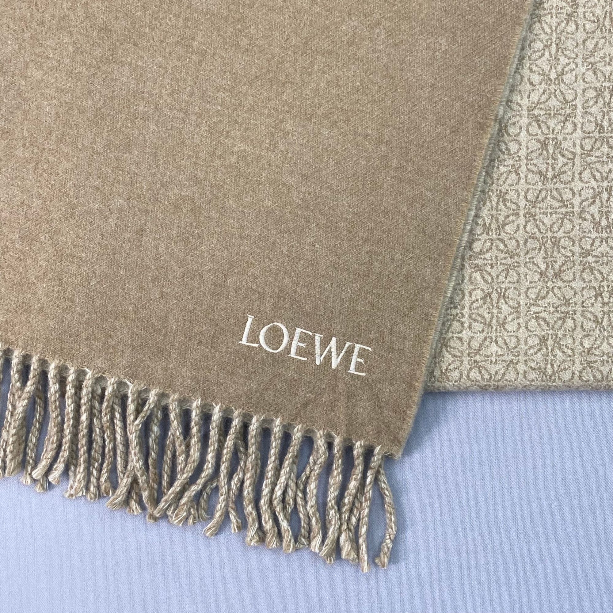 Loewe Vintage Loewe Scarf Muffler Wool Winter Fringe Neck Scarves Size ONE SIZE - 4 Thumbnail