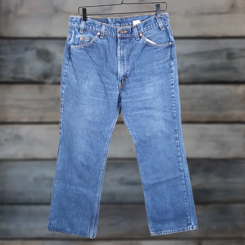 Levi's VINTAGE Levi's Jeans Main Selling Point 517 Bootcut Mens 32 x 28 Blue Orange Tab 90s Retro Size US 32 / EU 48 - 1 Thumbnail