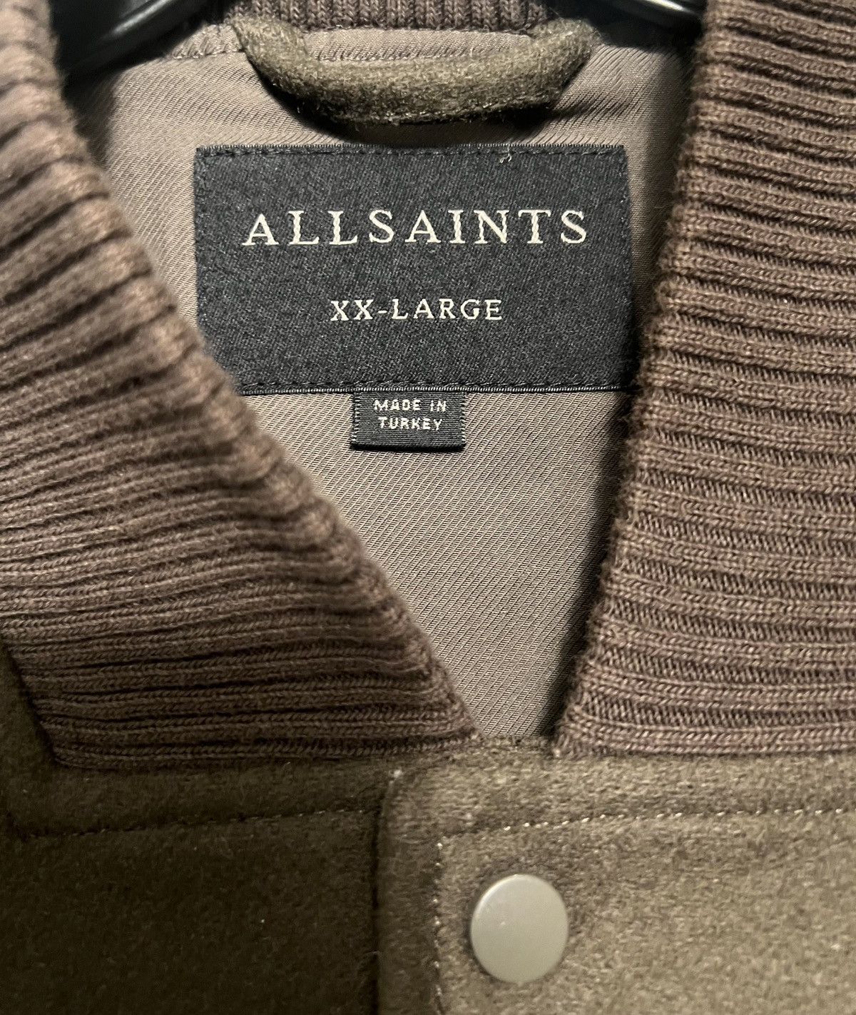 Allsaints × Designer Authentic ALLSAINTS Bomber Varsity Jacket Brown Jacket XXL Size US XXL / EU 58 / 5 - 3 Thumbnail