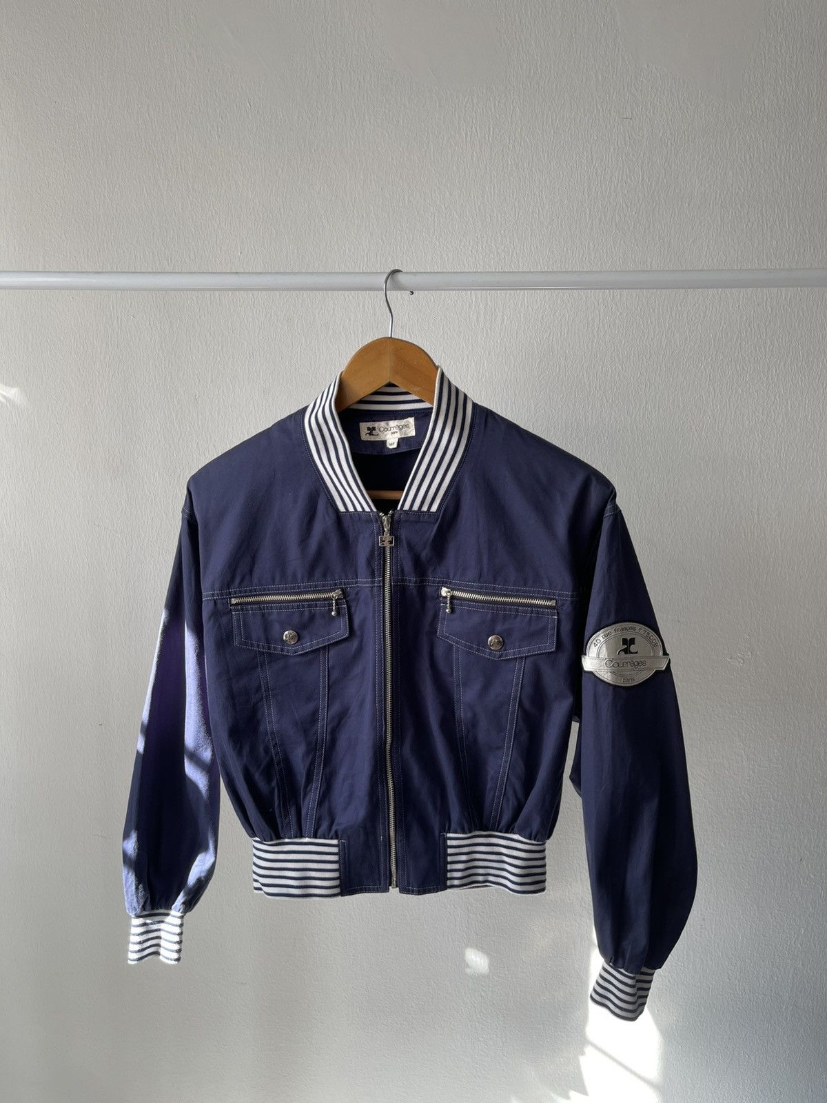 Courreges × Designer Courreges Paris Crop Bomber Jacket Size US S / EU 44-46 / 1 - 2 Thumbnail