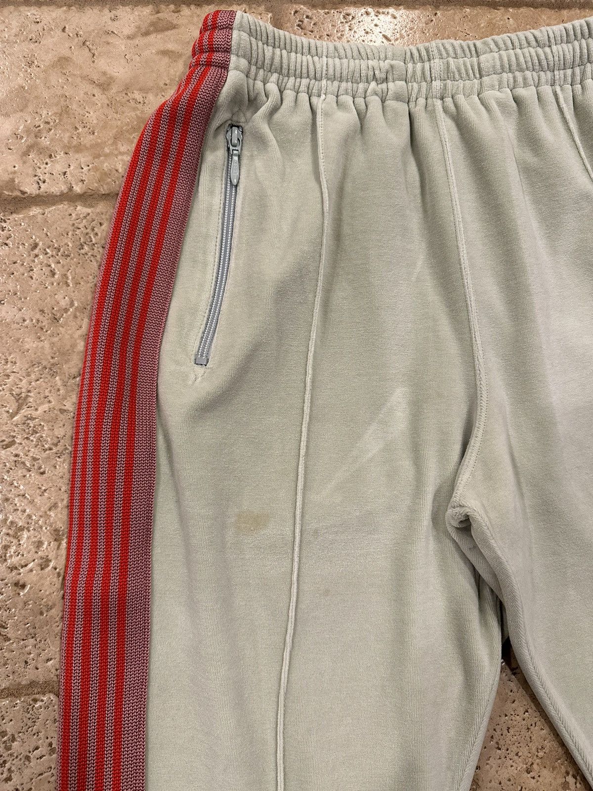 Maxfield Los Angeles × Needles Needles x Maxfield Mint Green / Red Velour Track Pants Size US 30 / EU 46 - 6 Thumbnail