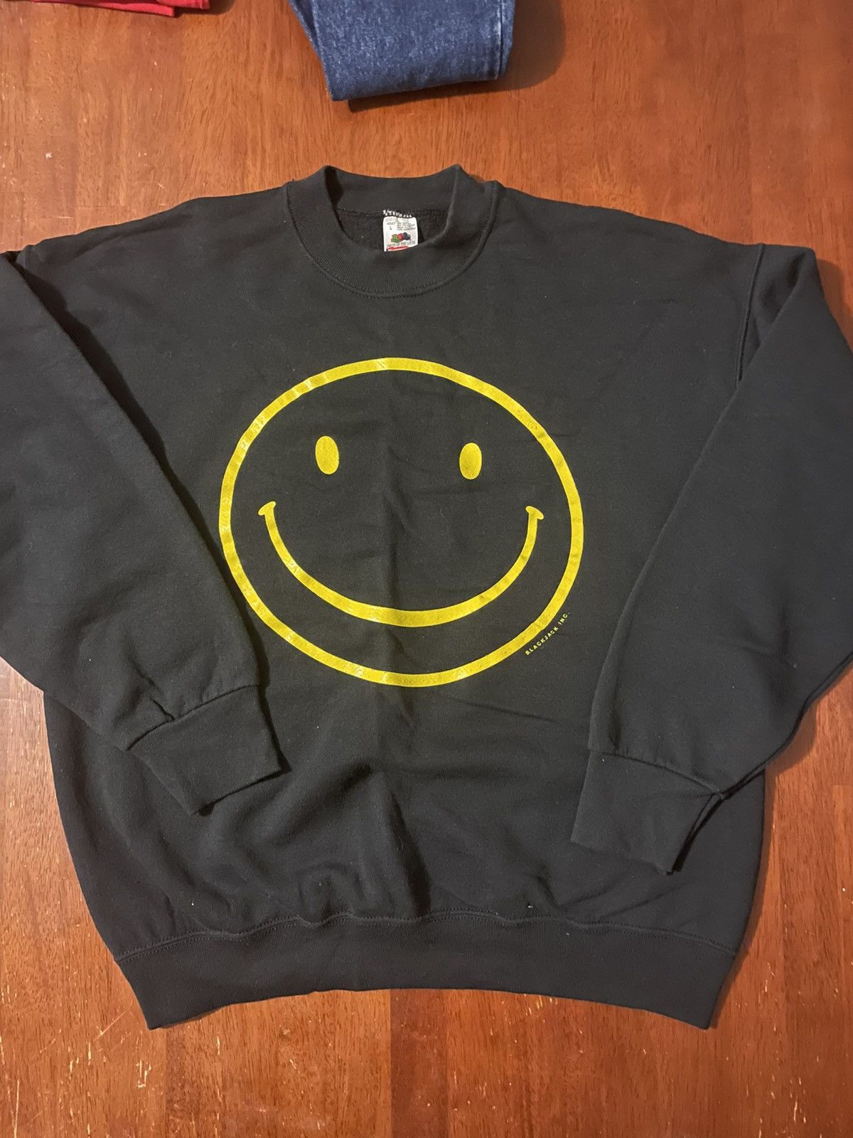Other Vintage 90s Blackjack Inc Classic Smiley Face Crewneck Large Size US L / EU 52-54 / 3 - 1 Thumbnail