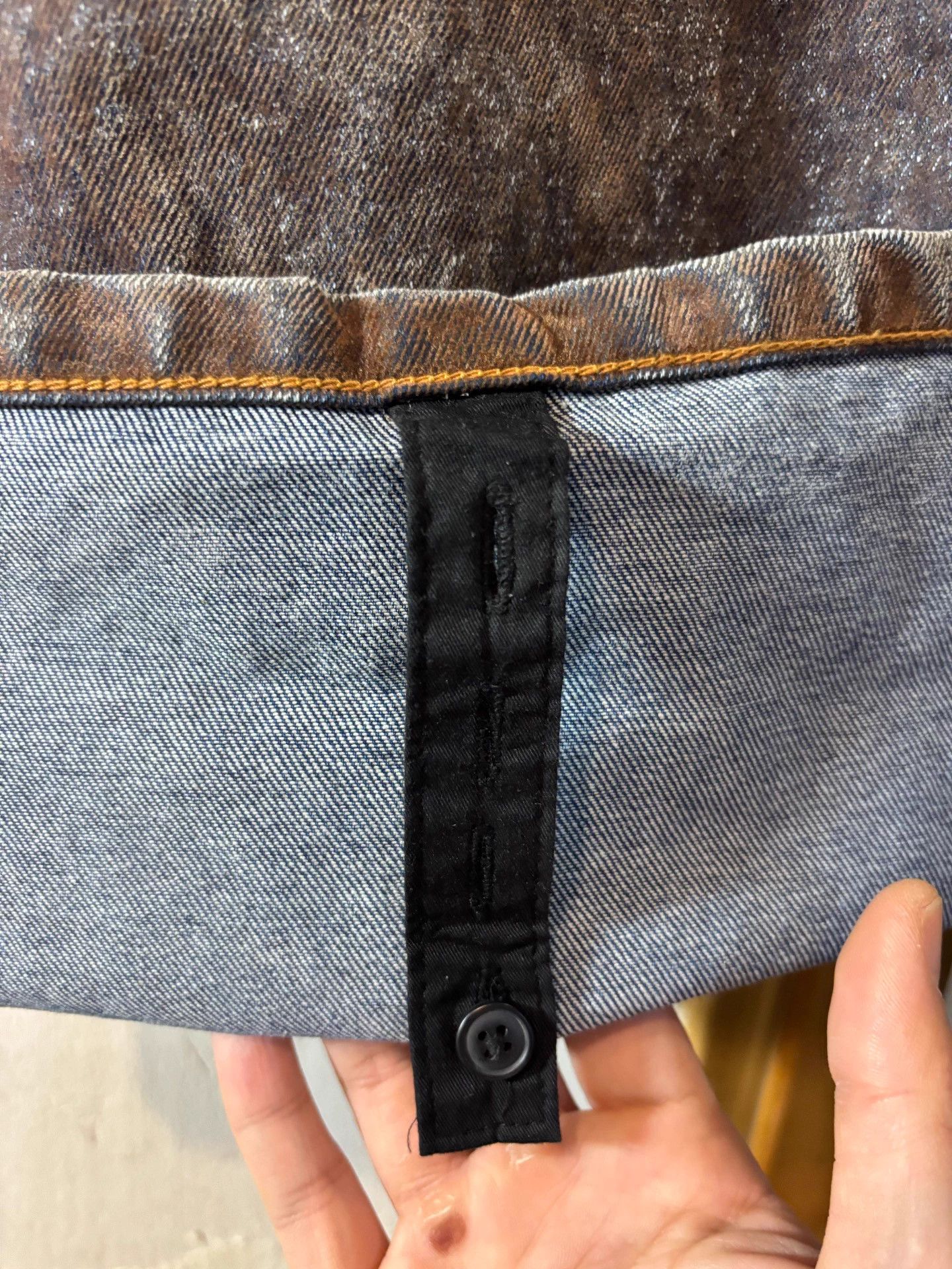 Other whiteland flocked washed 2-way wide leg jeans Size US 34 / EU 50 - 7 Thumbnail