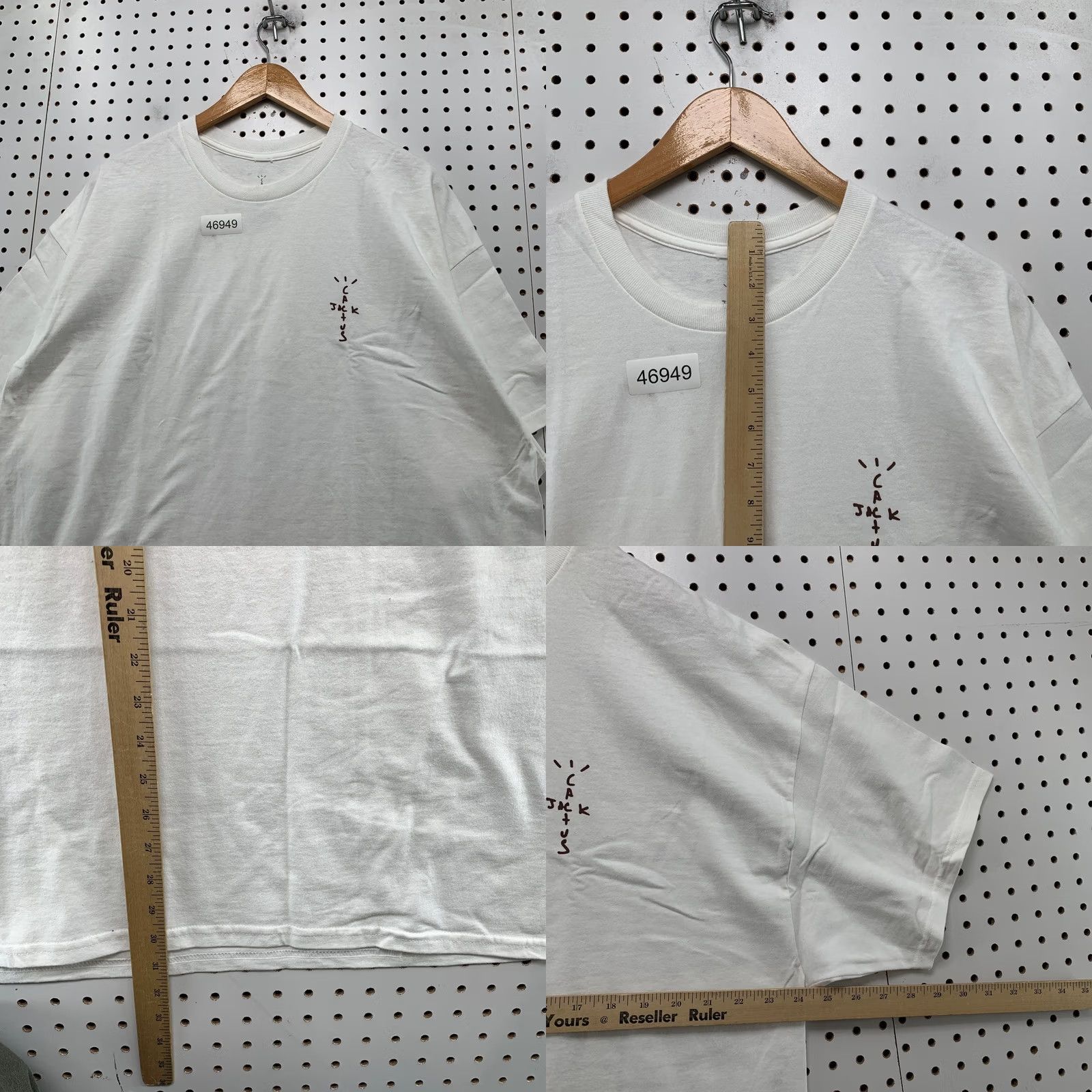 Travis Scott Cactus Jack Travis Scott T Shirt Mens White Essential Short Sleeve Skate Hip Hop 2XL Mens White Short Sleeve T-Shirt Size US XXL / EU 58 / 5 - 8 Thumbnail