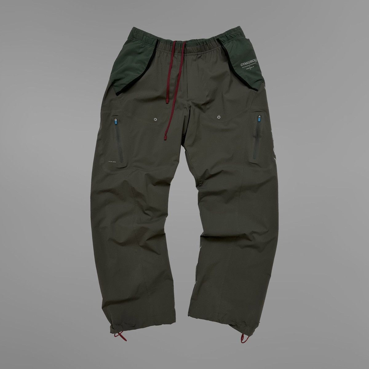 image of Gyakusou x Nike First Generation Mixed Fabric Running Pants in Khaki Green, Men's (Size 32)