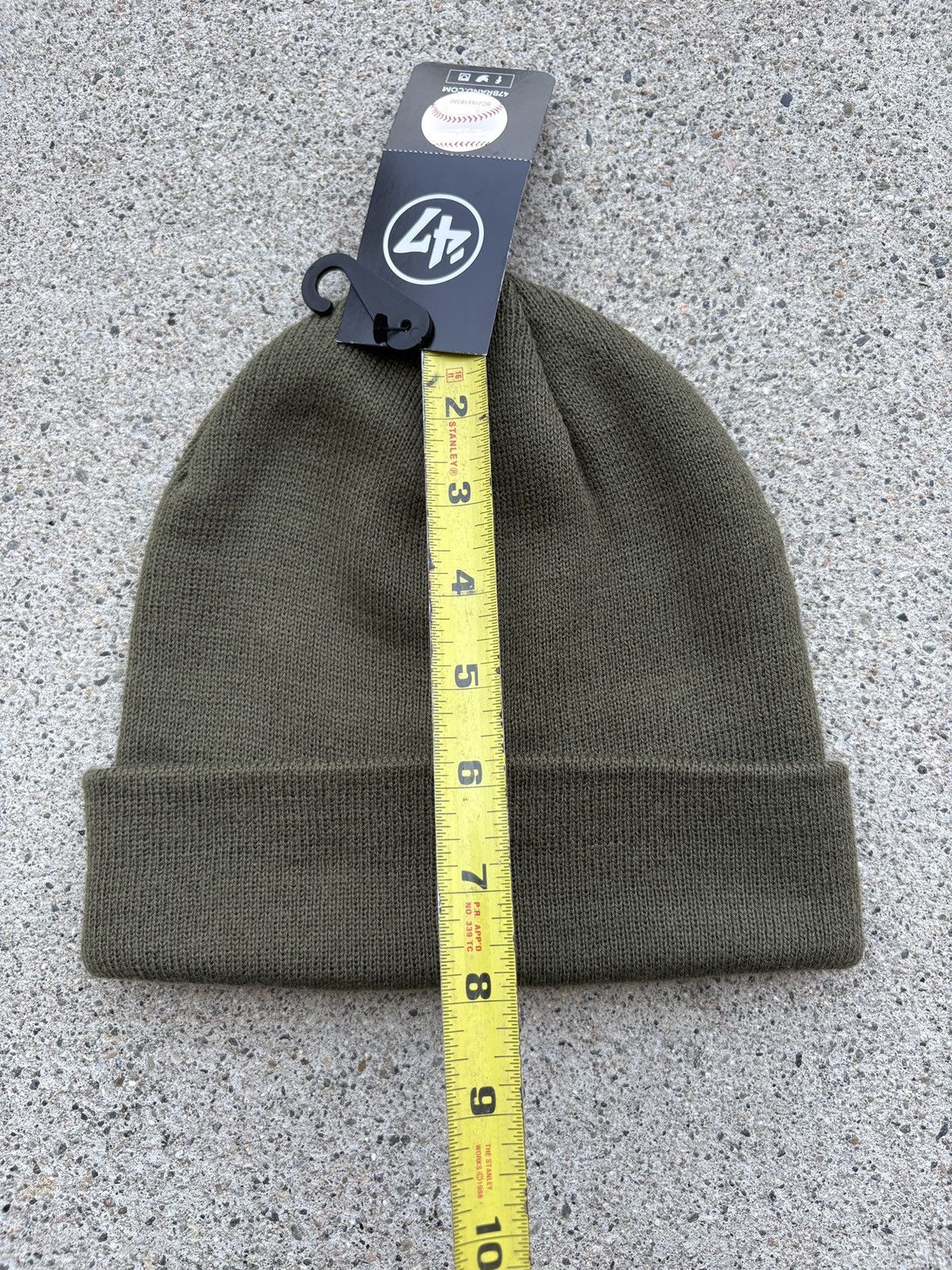 47 Brand × Los Angeles Apparel × MLB DS 47’ Brand Los Angeles Dodgers Olive Snow Knitted Beanie Size ONE SIZE - 4 Thumbnail