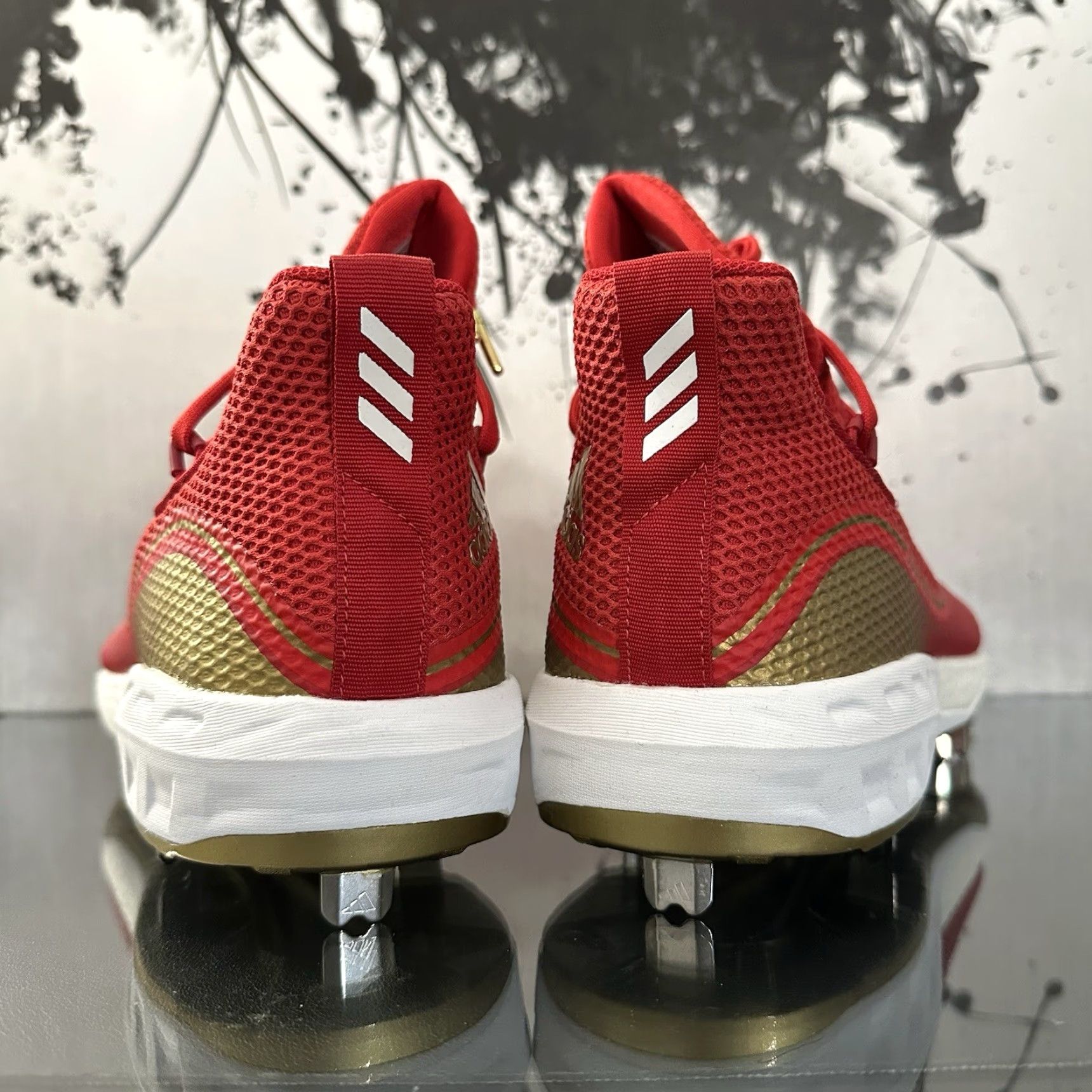 Adidas Adidas Boost Icon Baseball Cleats Mens Size 14 G28235 Red Gold Size US 14 / EU 47 - 4 Thumbnail
