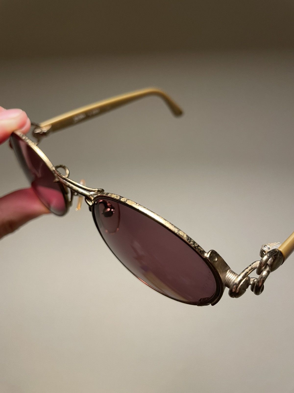 Jean Paul Gaultier Jean Paul Gaultier ANTIQUE STYLE STEAMPUNK SUNGLASSES Size ONE SIZE - 5 Thumbnail