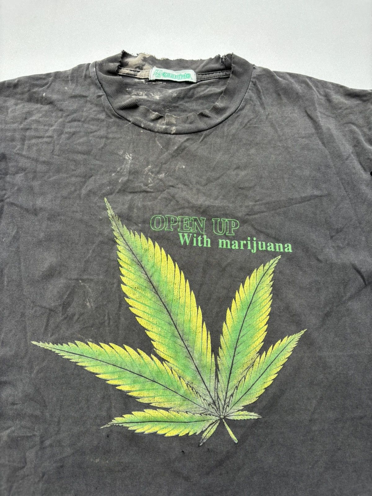 Vintage Vintage 90’s Open Up With Marjuana Tshirt Size US L / EU 52-54 / 3 - 3 Thumbnail