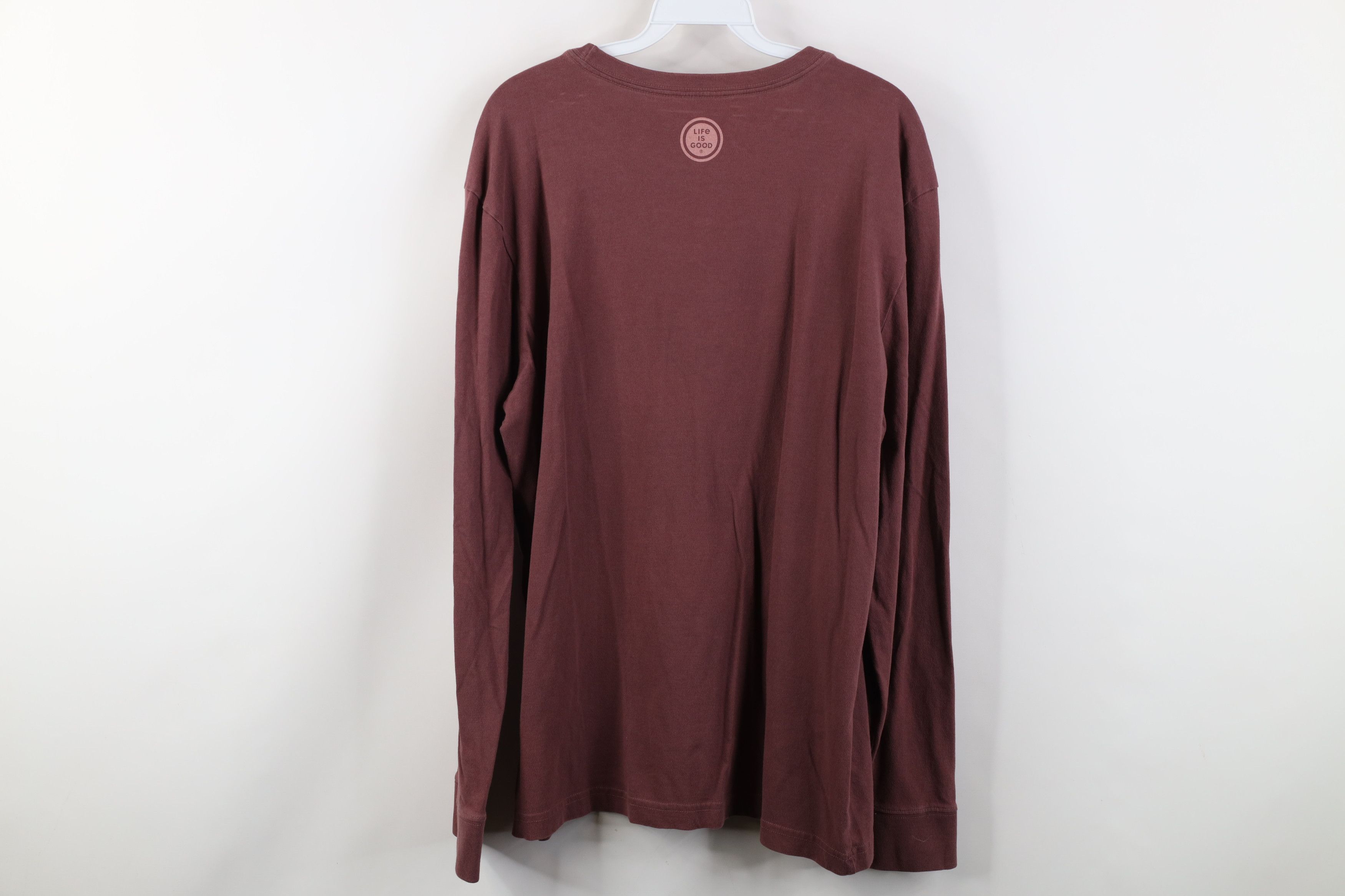 Life is Good Life Is Good Do I Want A Beer Long Sleeve T-Shirt Red Cotton Size US L / EU 52-54 / 3 - 13 Thumbnail
