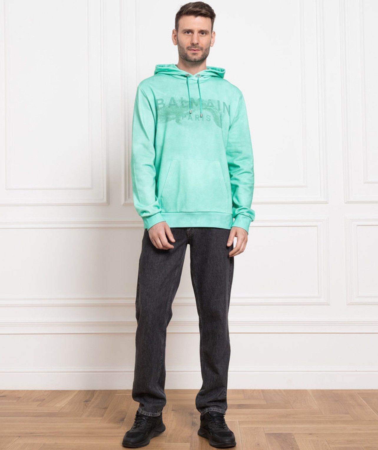 Balmain Balmain Desert Logo Printed Drawstring Hoodie size M Size US M / EU 48-50 / 2 - 2 Thumbnail