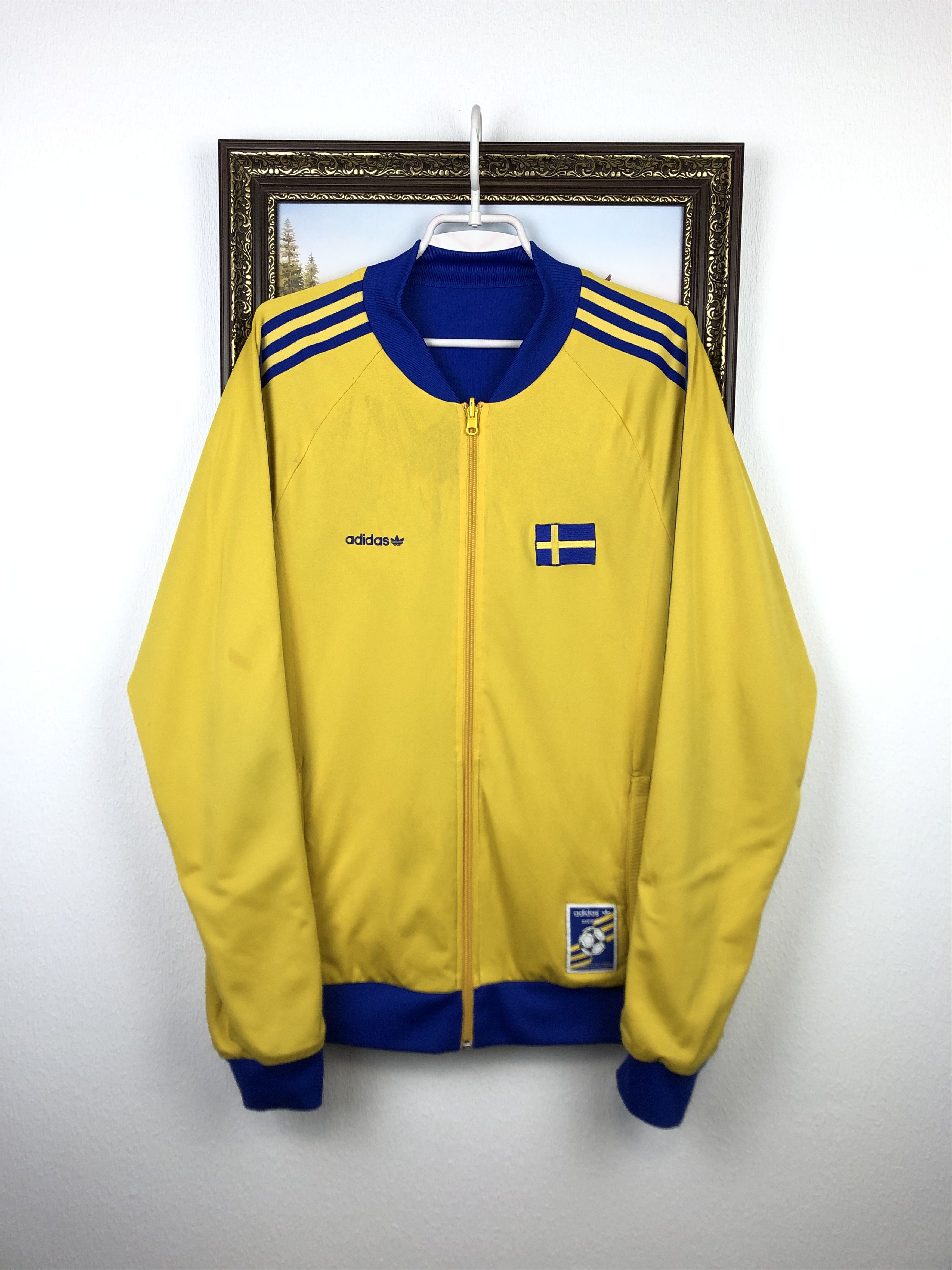 Adidas Adidas Sweden Jacket World Cup Soccer Track Top Reversible Size US L / EU 52-54 / 3 - 1 Thumbnail