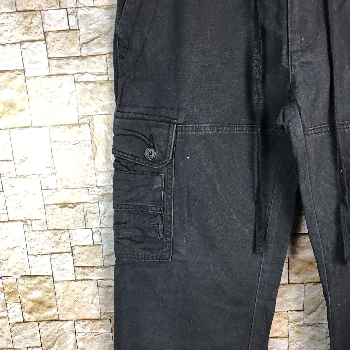 Japanese Brand Top Valu Black Cargo Multipocket Pants #A728 Size US 32 / EU 48 - 9 Thumbnail