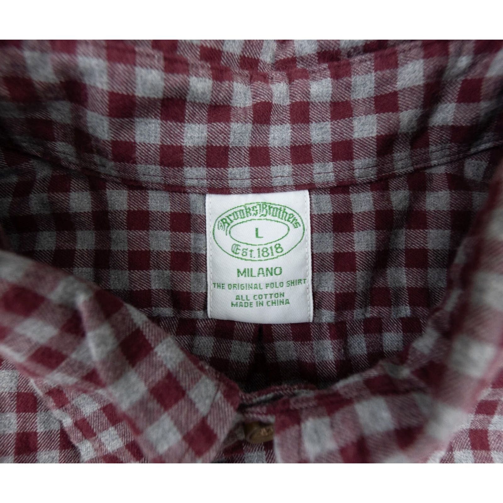 Brooks Brothers Brooks Brothers Shirt Mens Large Red Milano Long Sleeve Button-Down Collared Size US L / EU 52-54 / 3 - 5 Thumbnail