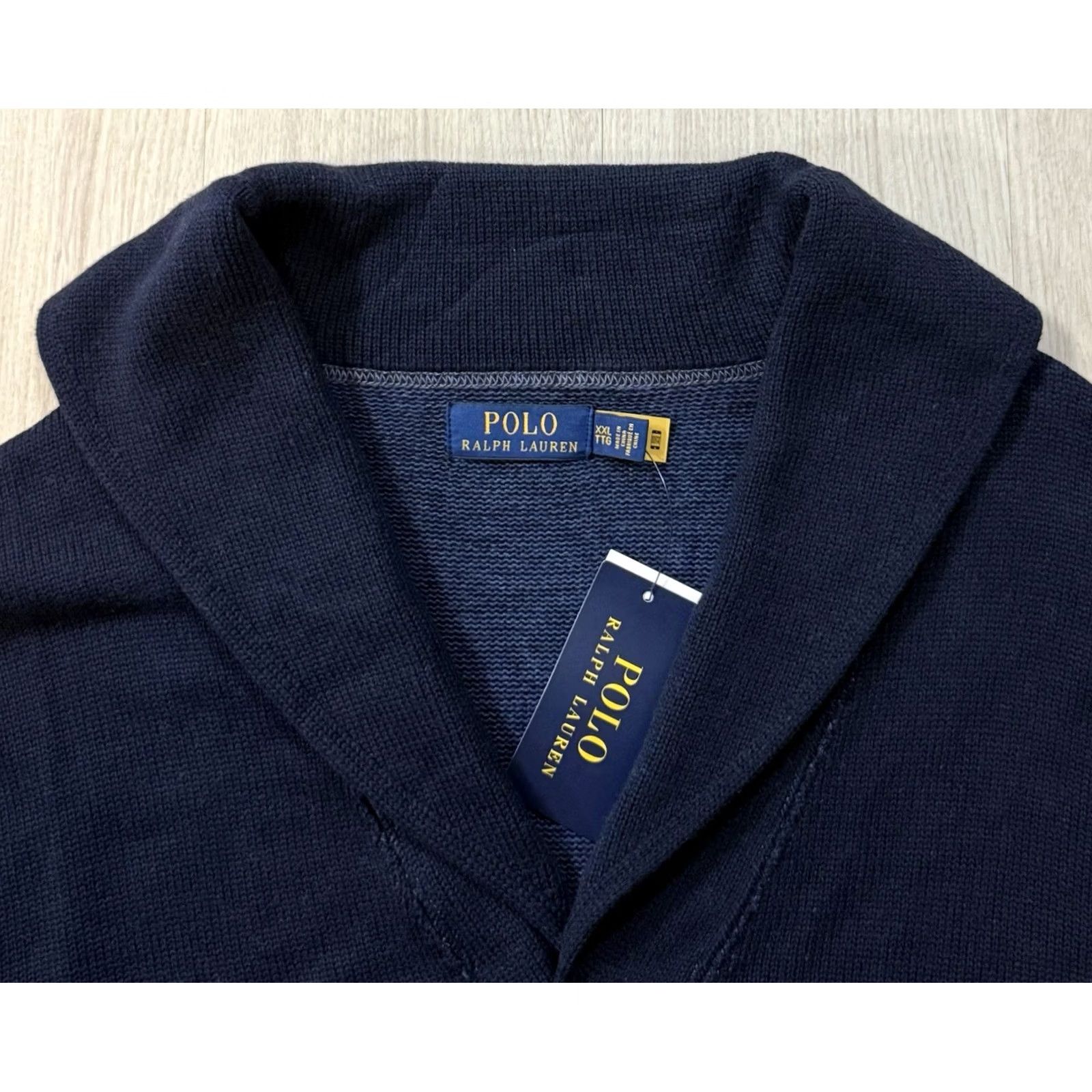 Ralph Lauren NWT Polo Ralph Lauren “Tigers ‘67 Varsity Letterman” Shawl Cardigan XXL Sweater Mens Blue Cotton Knit Embroidered Logo Button Vintage No Size US XXL / EU 58 / 5 - 6 Thumbnail